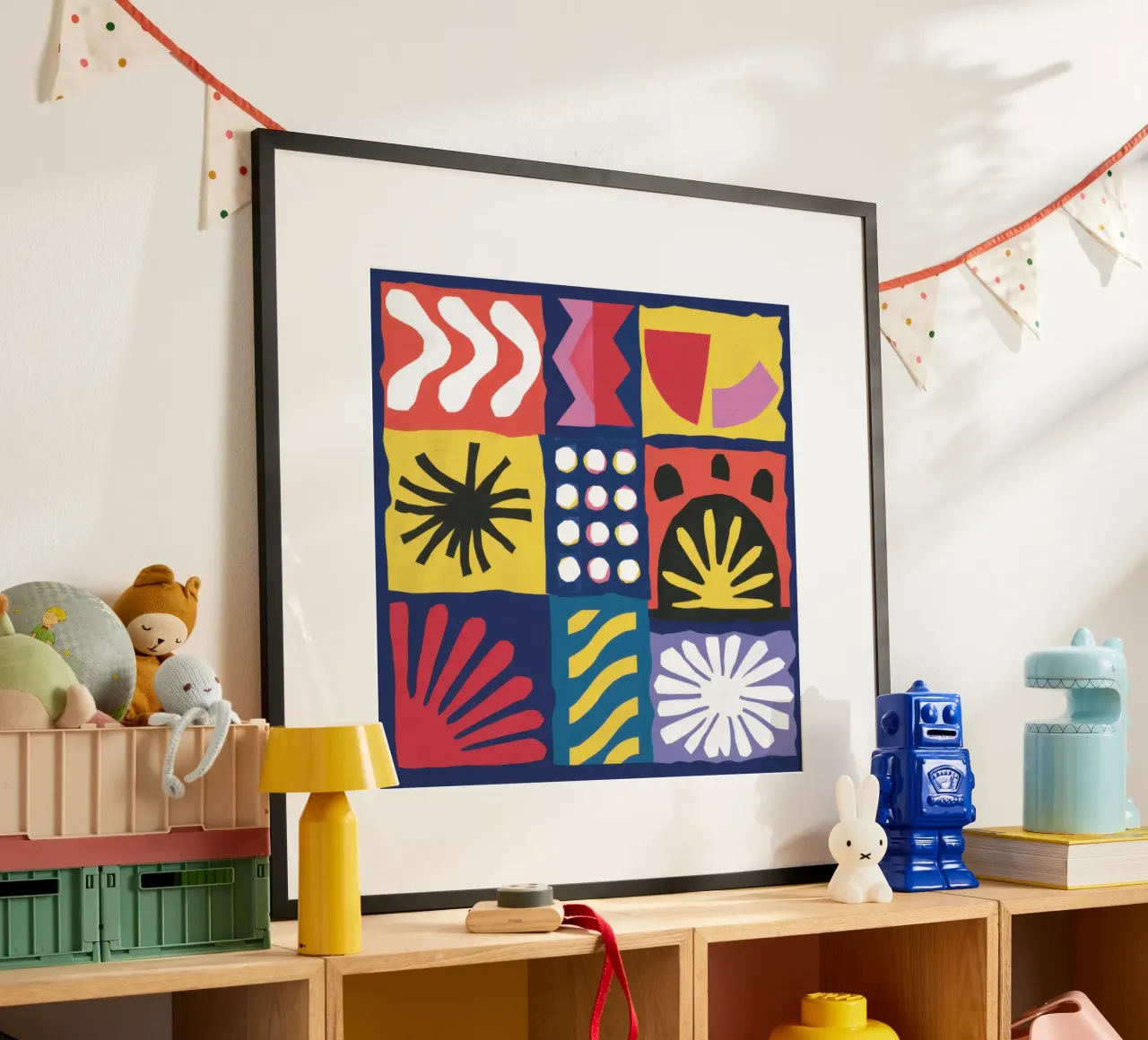 Grafik Shape Symphony Poster von Mythy Brush