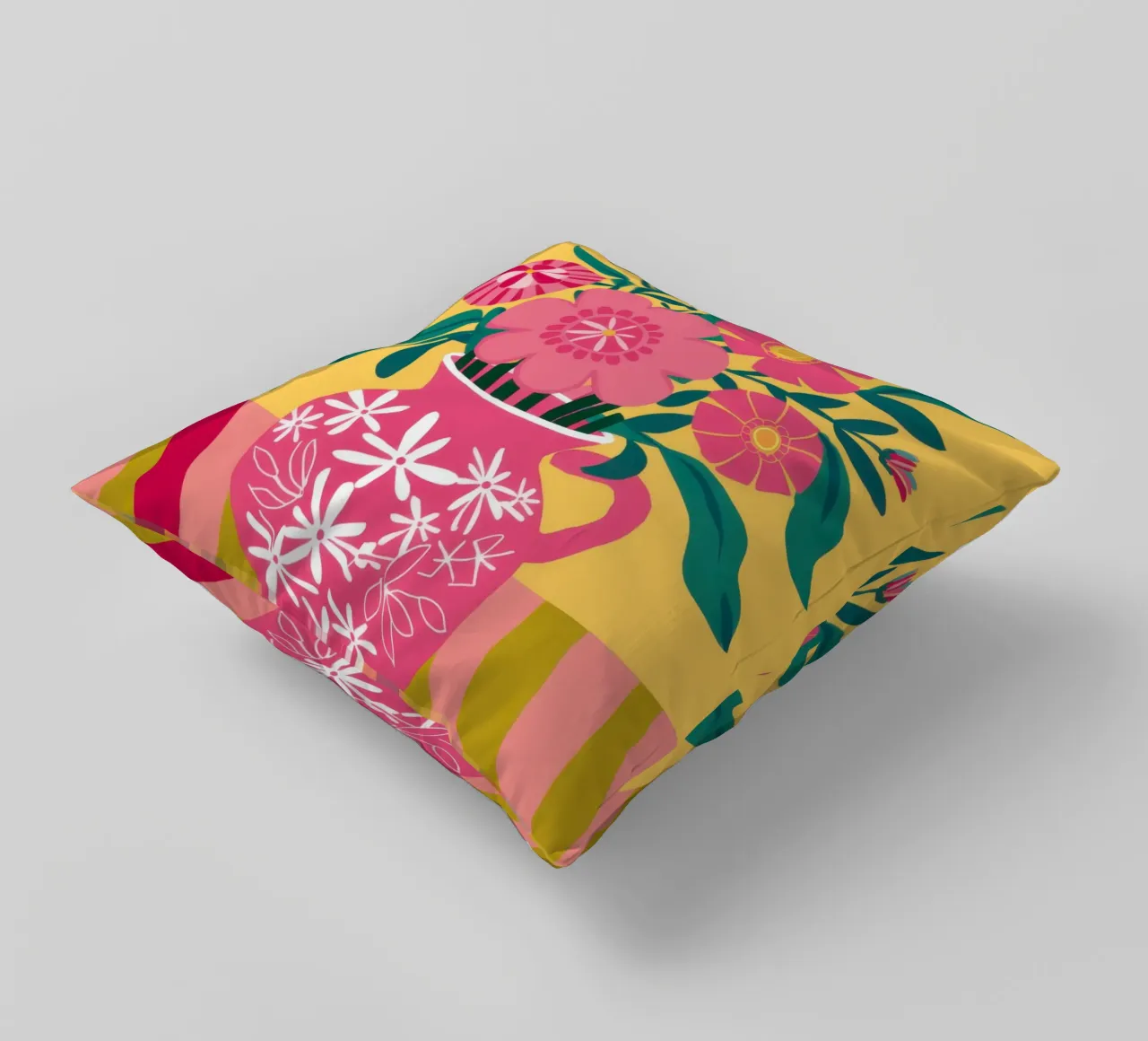Gioia a righe fucsia cuscino da Dream Gesso