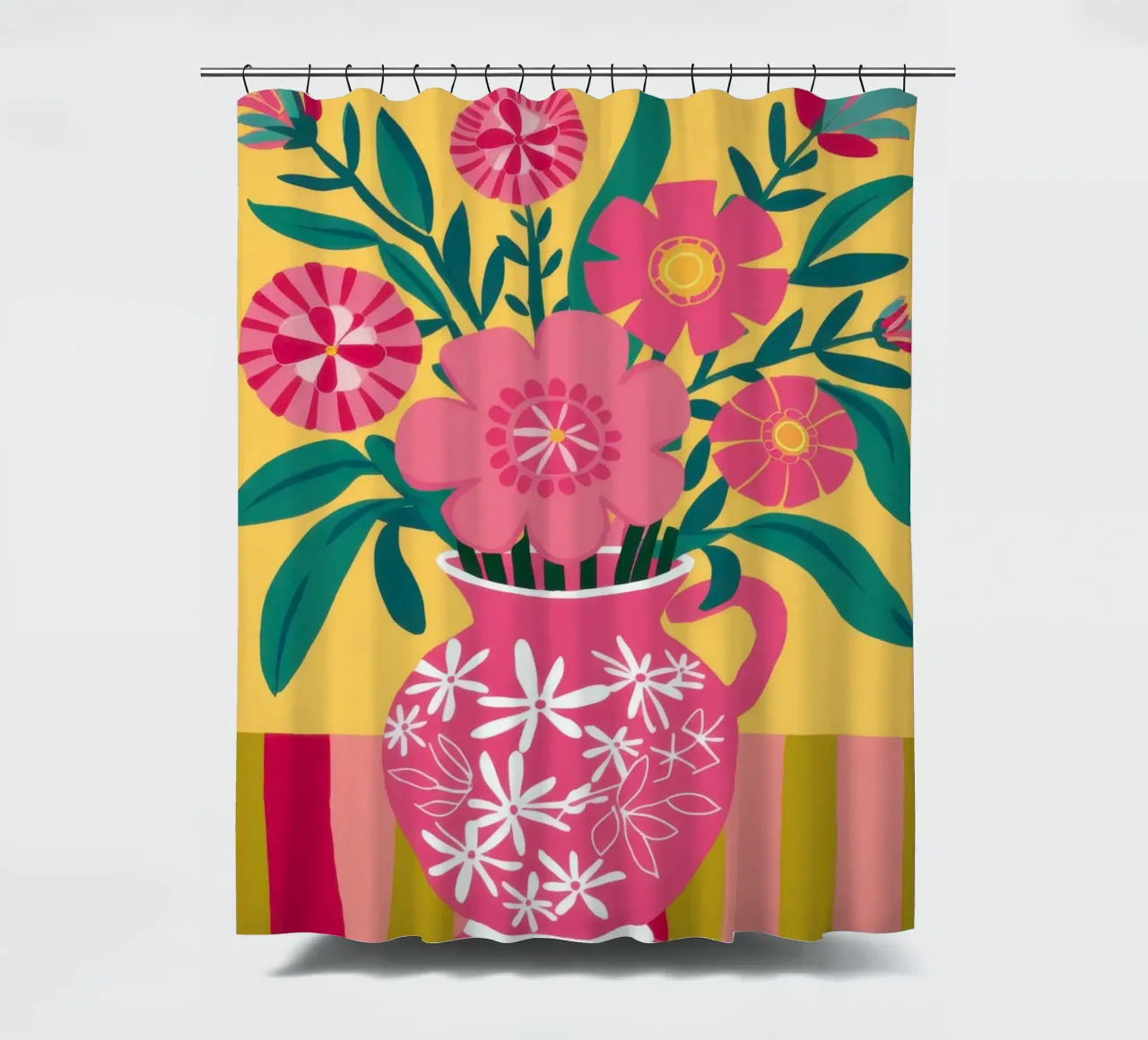 Gioia a righe fucsia tenda da doccia da Dream Gesso