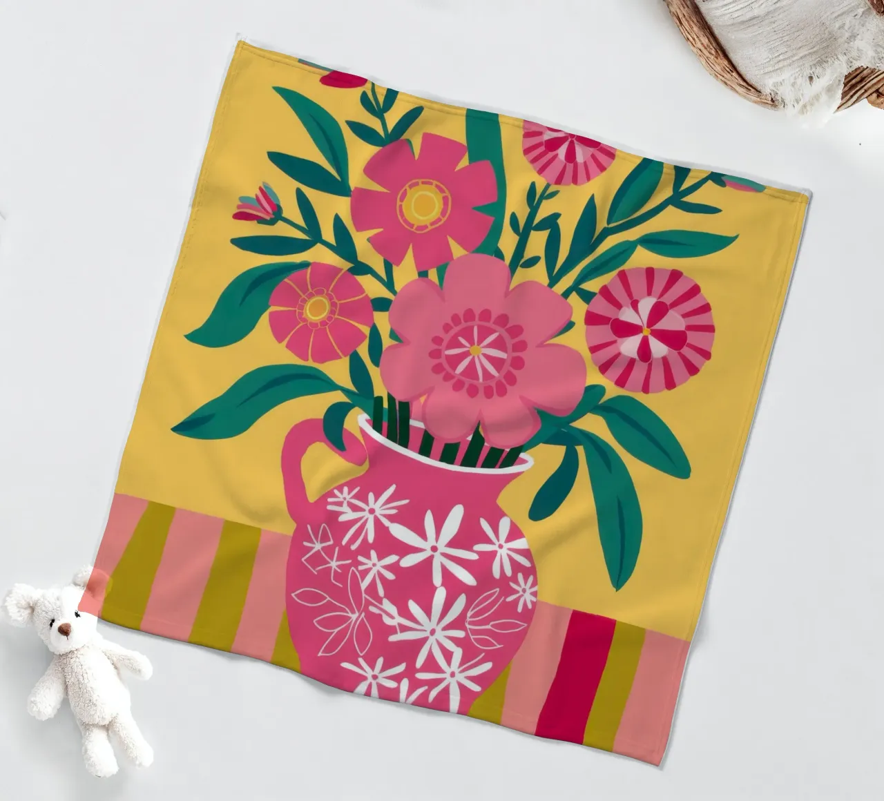 Gioia a righe fucsia coperta in pile da Dream Gesso