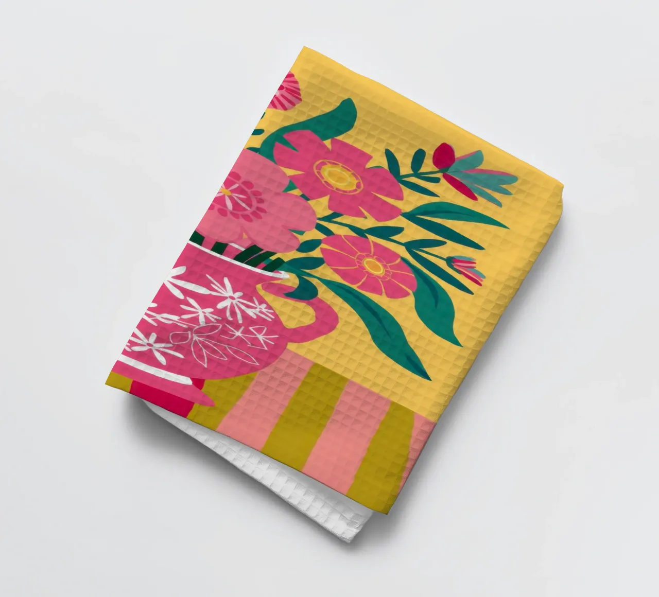Gioia a righe fucsia canovaccio da cucina da Dream Gesso