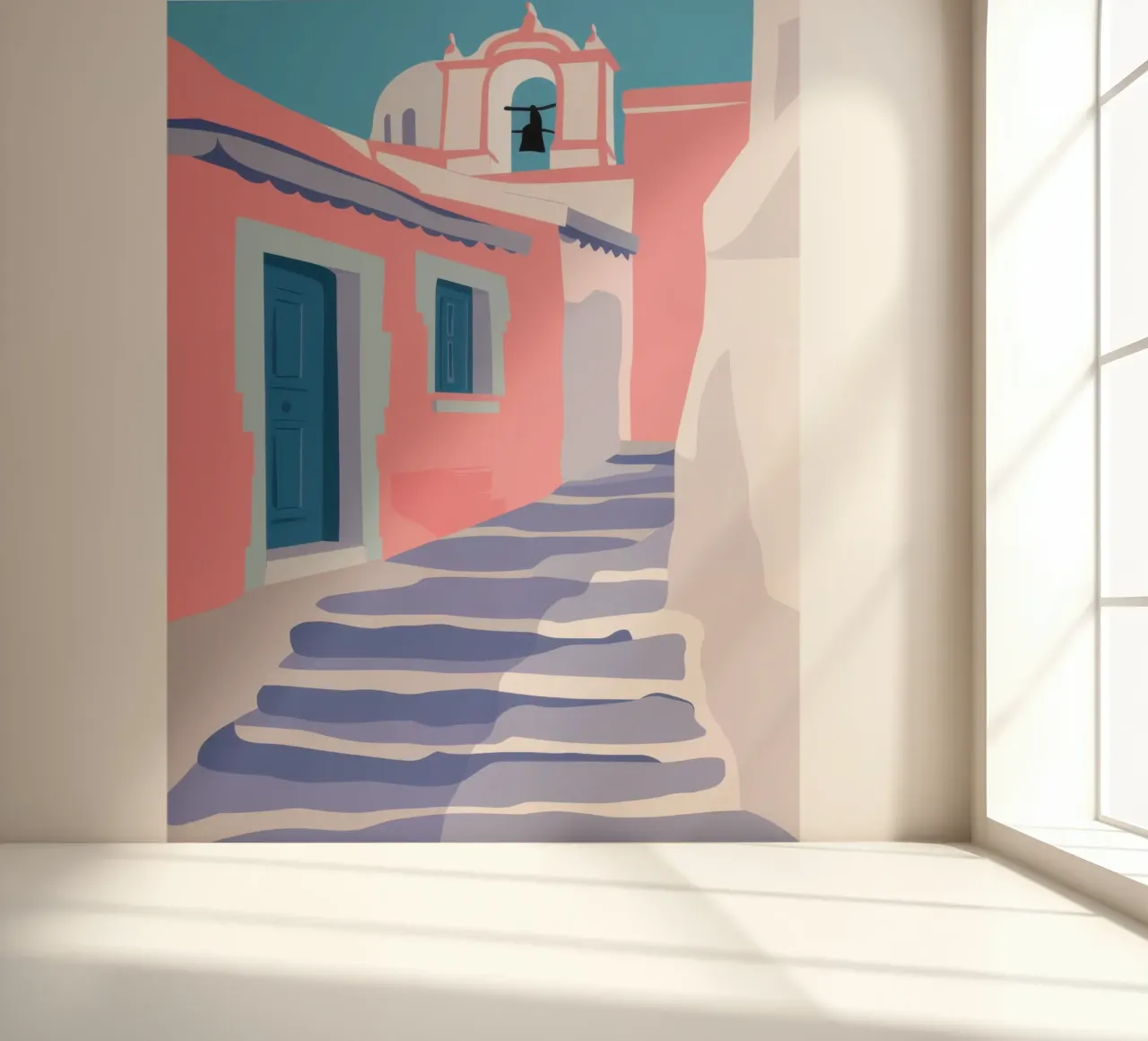Scala per Santorini carta da parati fotografica da Mythy Brush