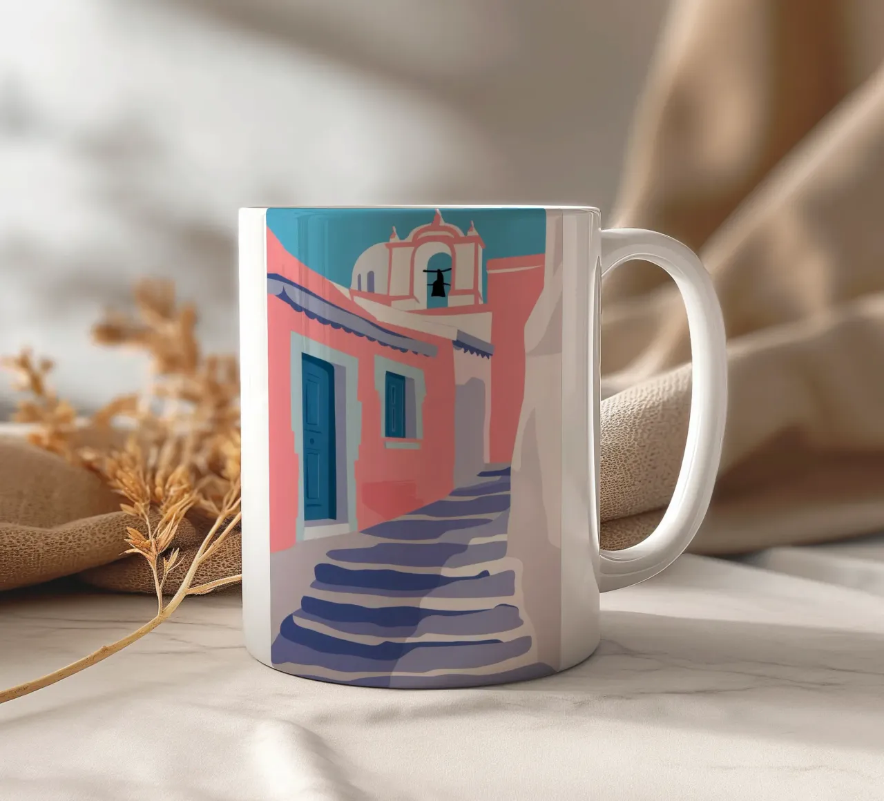 Scala per Santorini tazza in ceramica da Mythy Brush