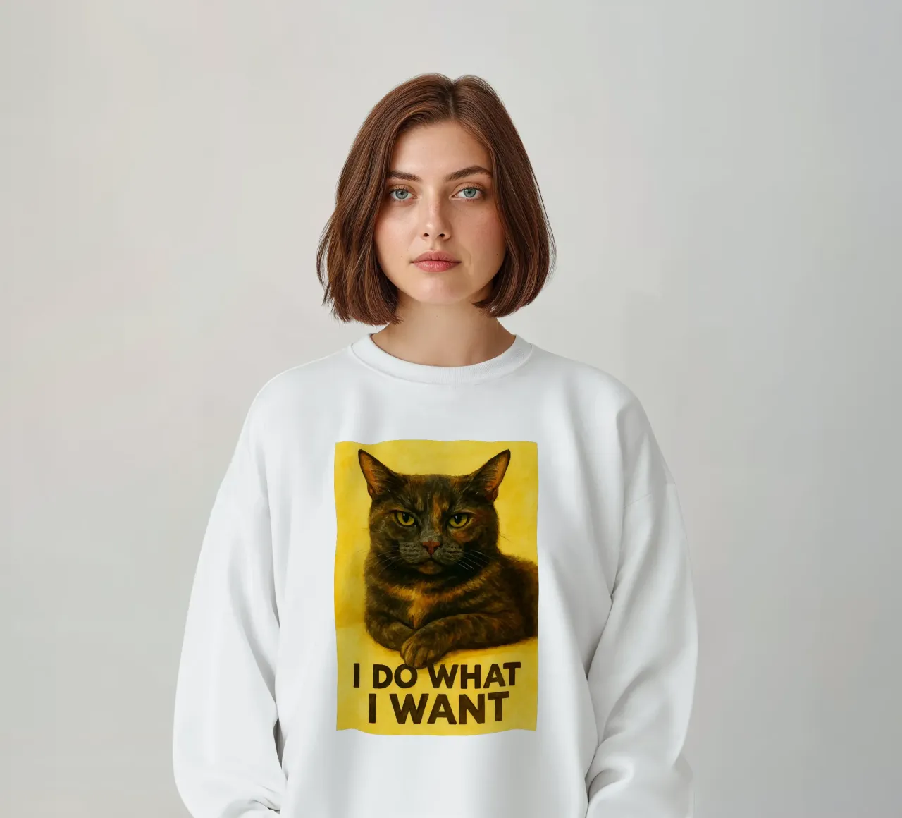 gatto divertente faccio quello che voglio felpa da Mirage