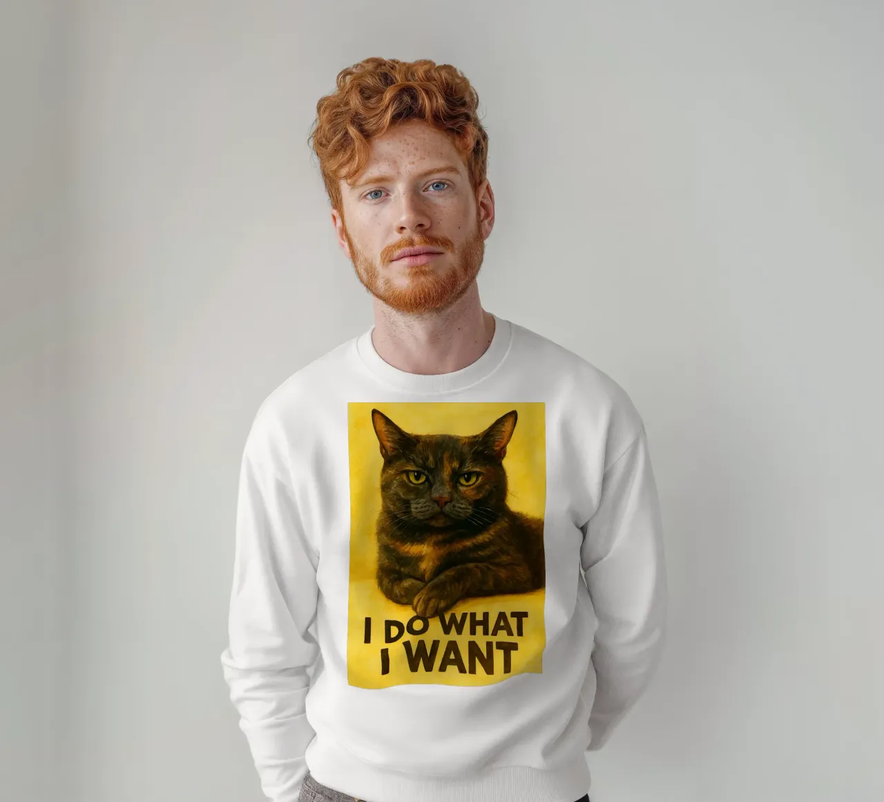 gatto divertente faccio quello che voglio felpa da Mirage