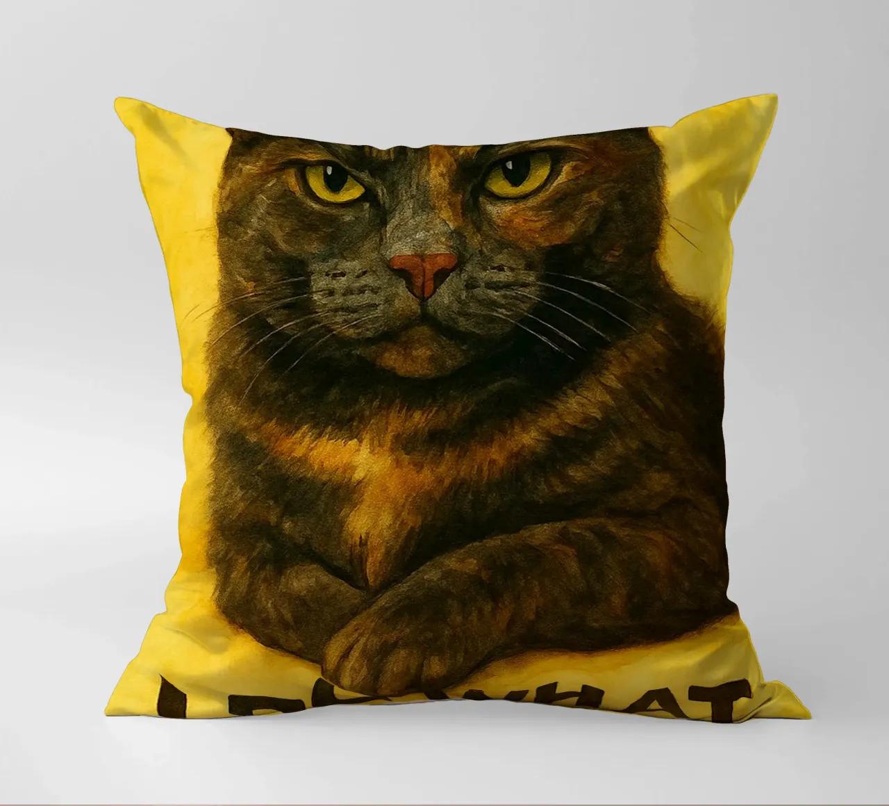 funny cat i do what i want decorative cushion by Mirage
