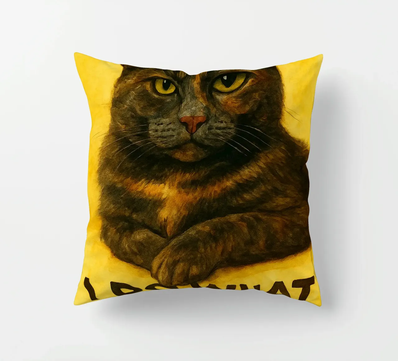 funny cat i do what i want decorative cushion by Mirage
