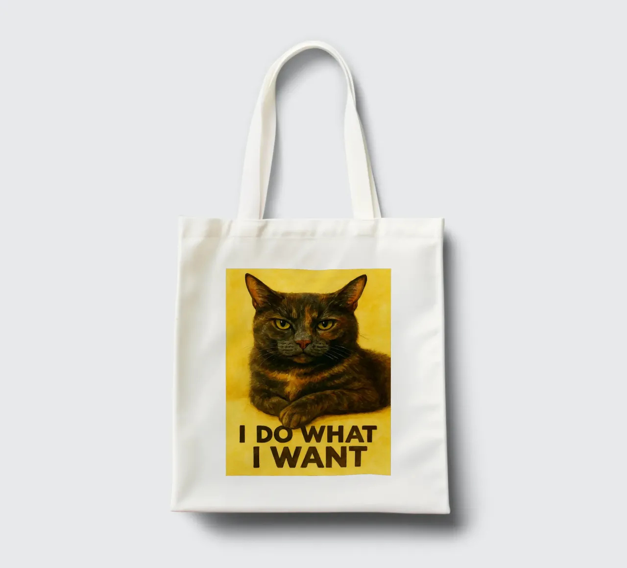 gato gracioso hago lo que quiero tote bag de Mirage