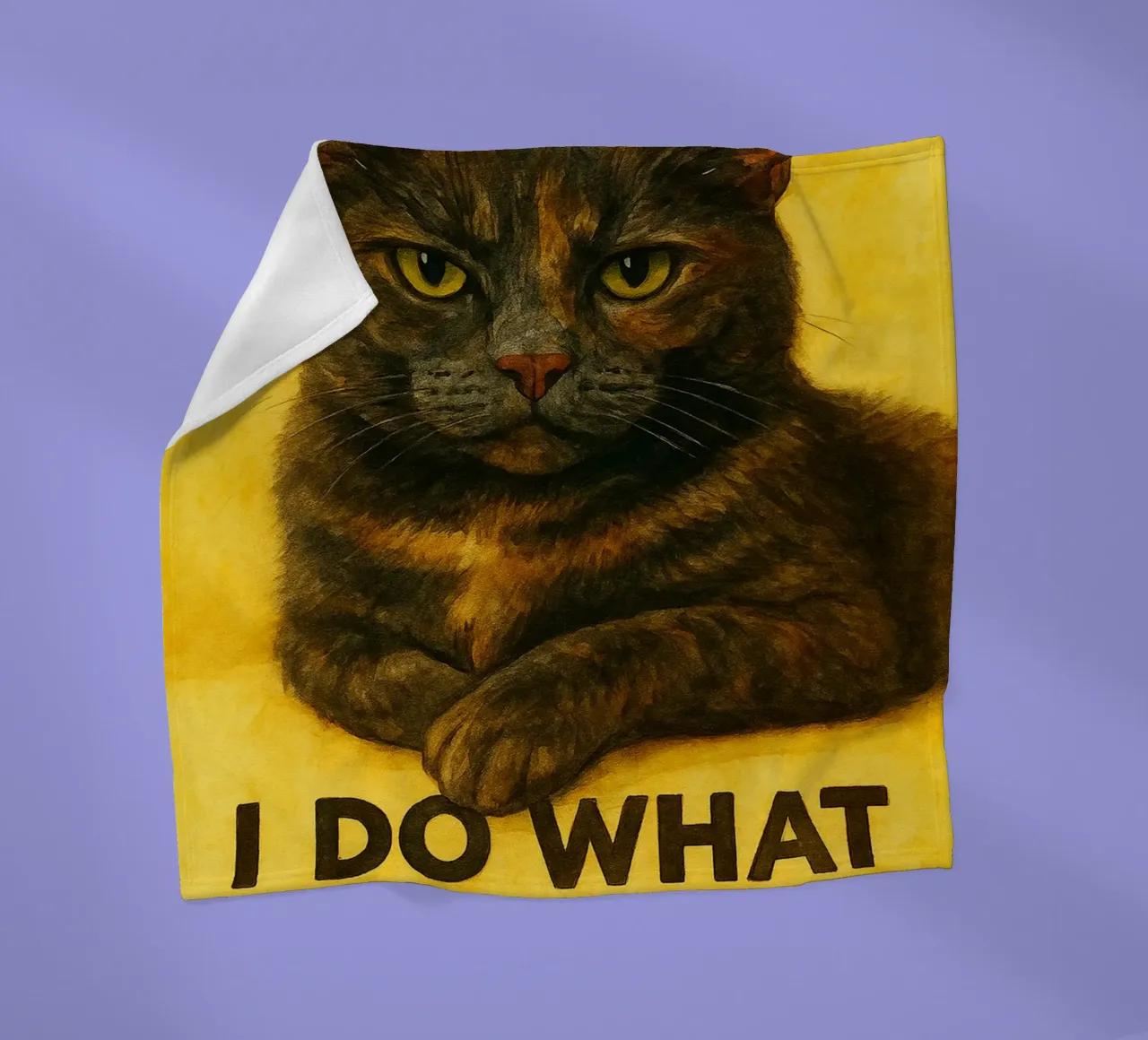 funny cat i do what i want fleece blanket by Mirage