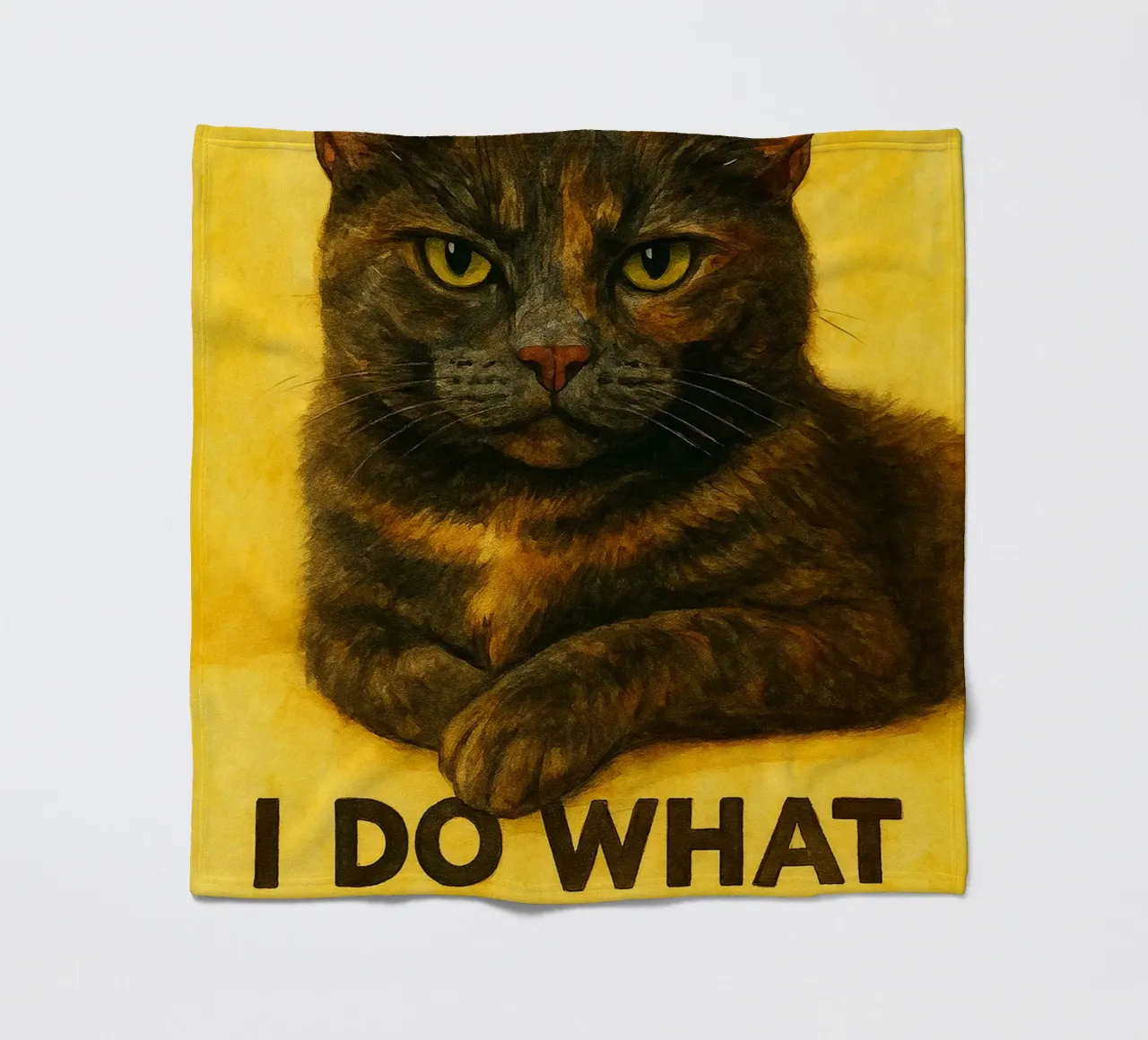 funny cat i do what i want fleece blanket by Mirage