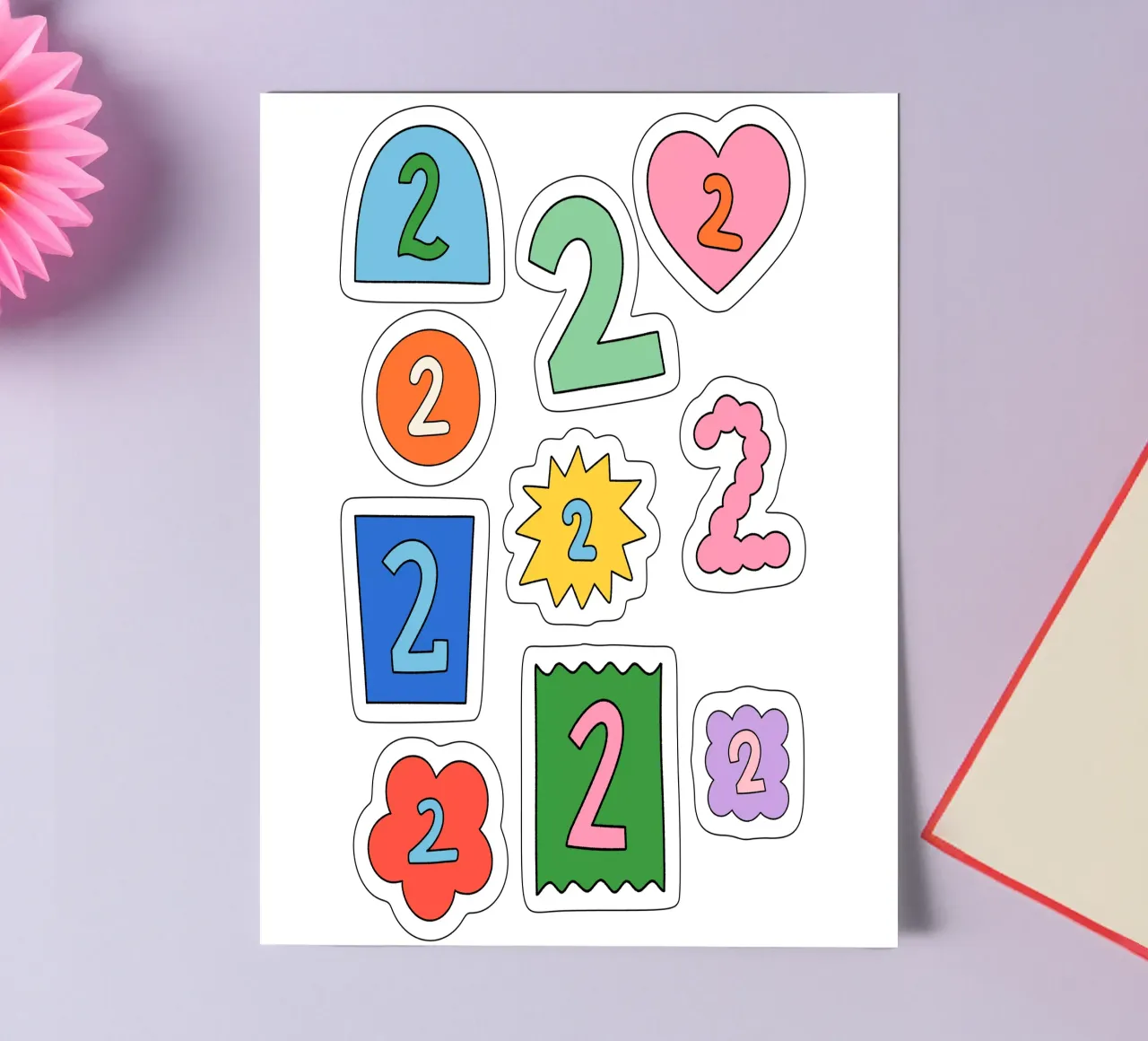 two two two sticker sheet by Sticker King