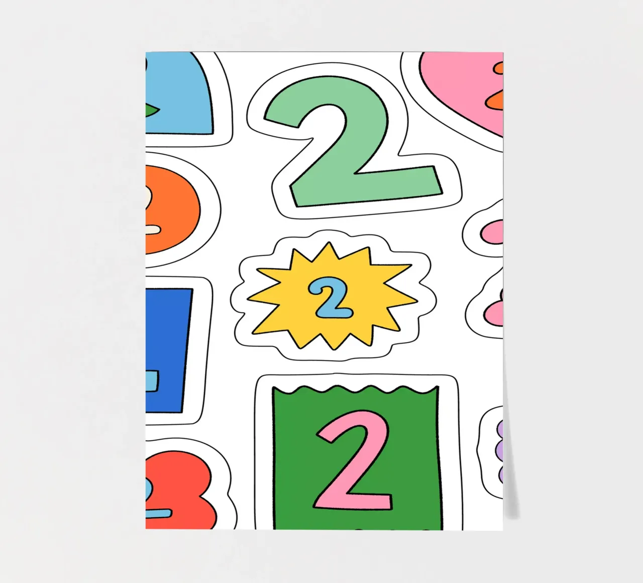 two two two sticker sheet by Sticker King