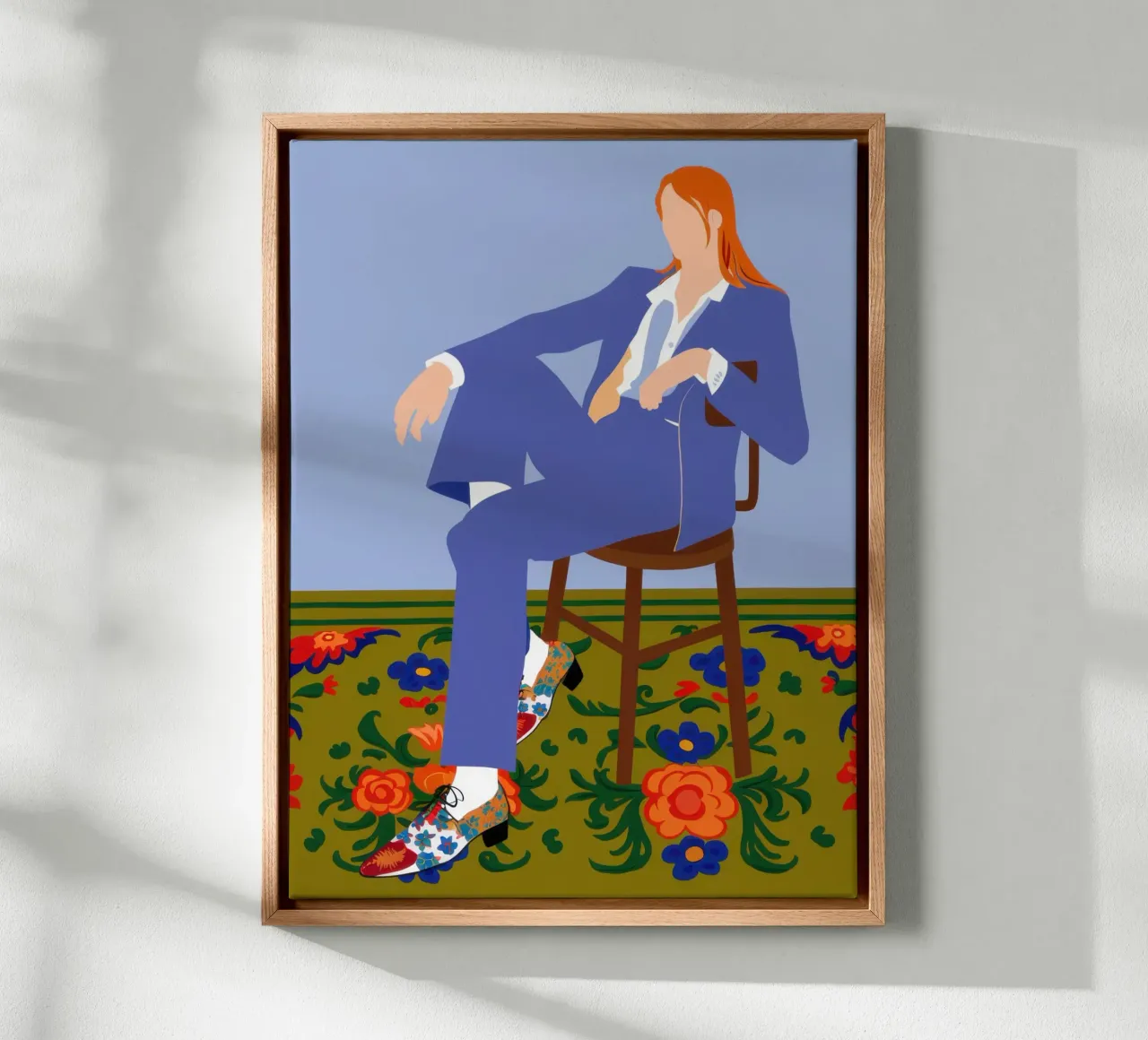 Cerulean bloementooi canvas met Baklijst van Monuments Fire