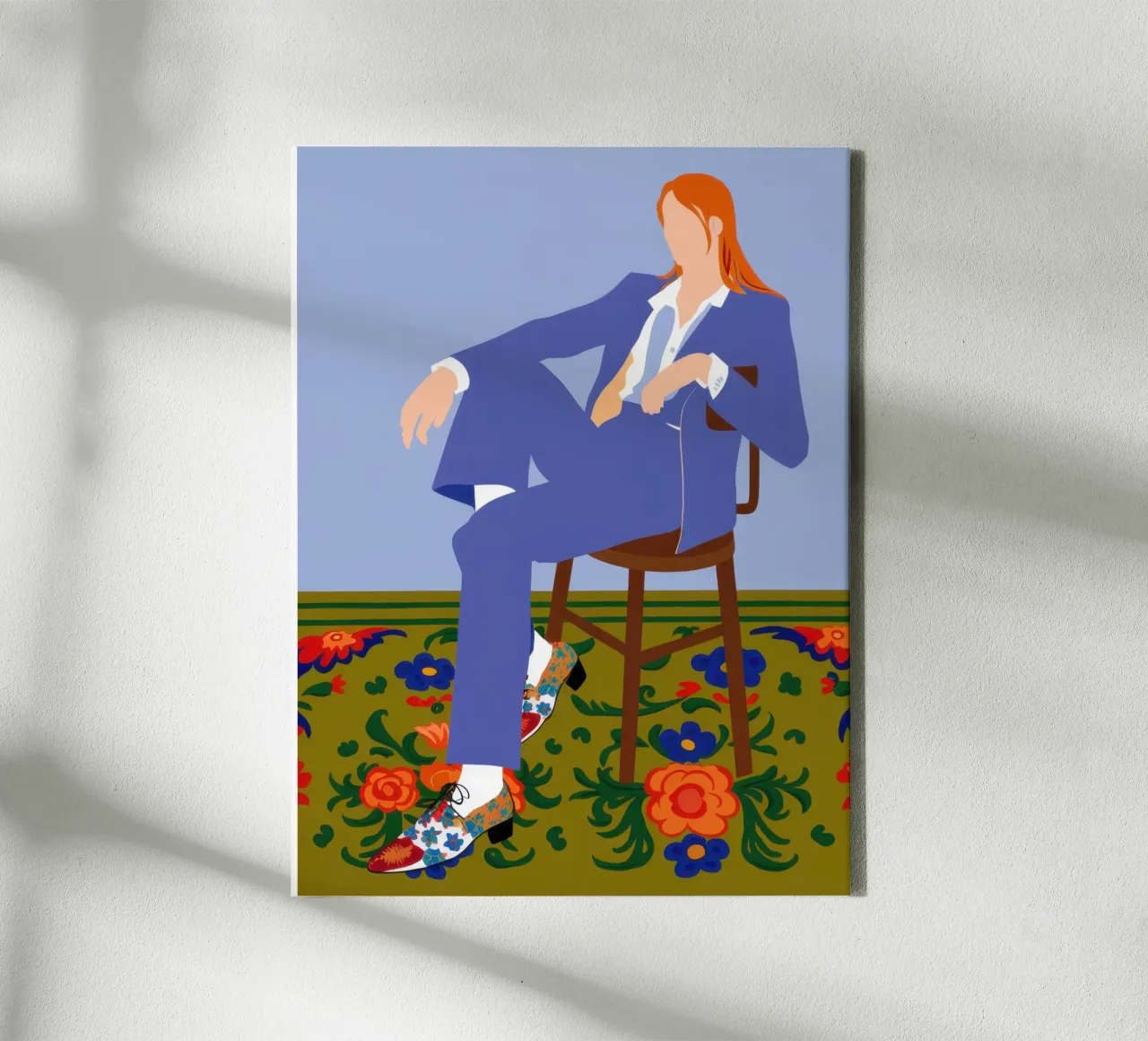 Cerulean bloementooi canvas met Baklijst van Monuments Fire