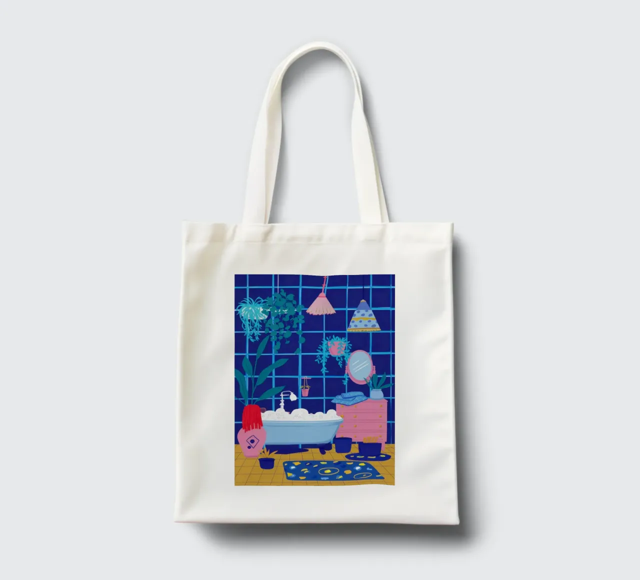 Santuario in piastrelle blu borsa in juta da Ink Pulse
