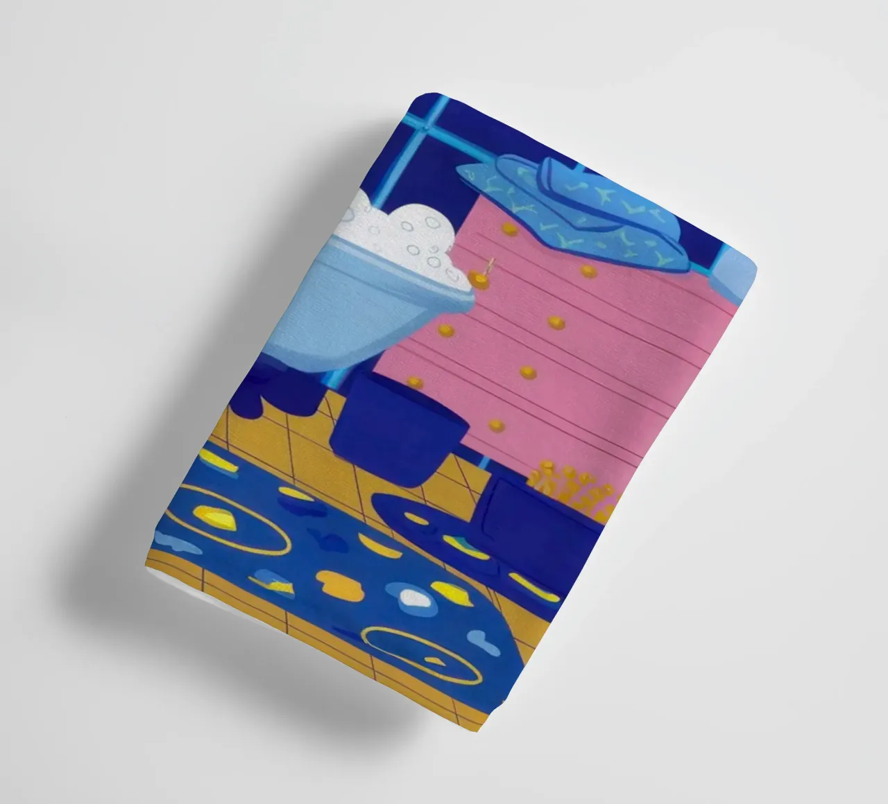 Santuario in piastrelle blu asciugamano da bagno da Ink Pulse