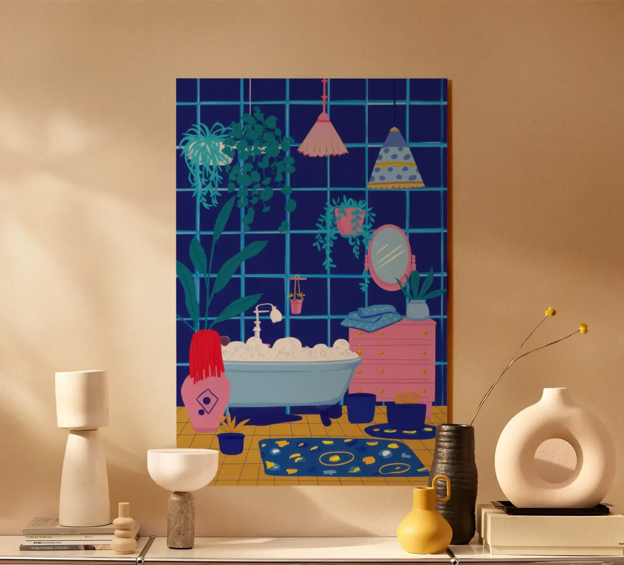 Santuario in piastrelle blu plexiglass da Ink Pulse