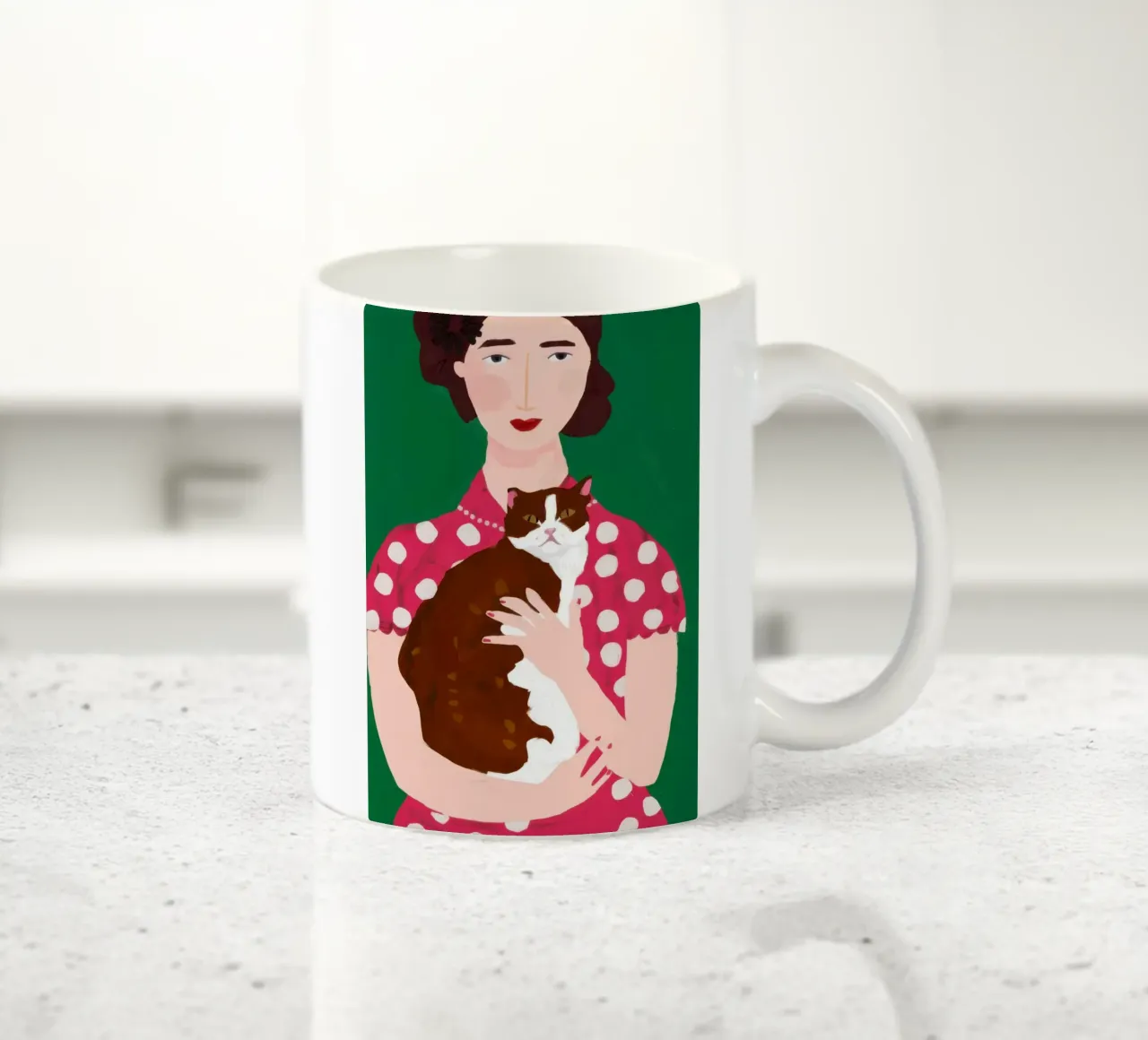 Abbraccio per animali a pois tazza in ceramica da Giant Foxs