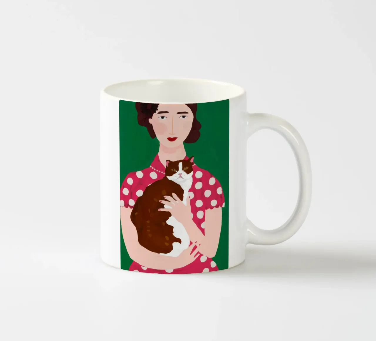 Abbraccio per animali a pois tazza in ceramica da Giant Foxs