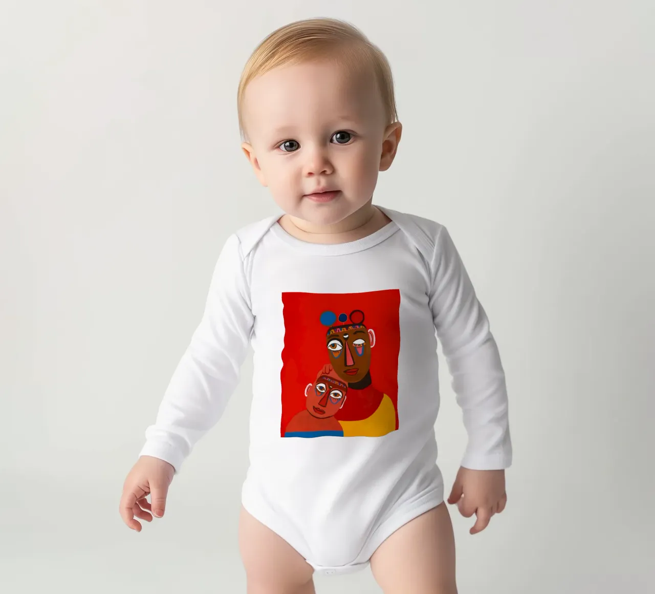 Abbraccio della Matriarca Cremisi body neonato maniche lunghe da Reds Jays