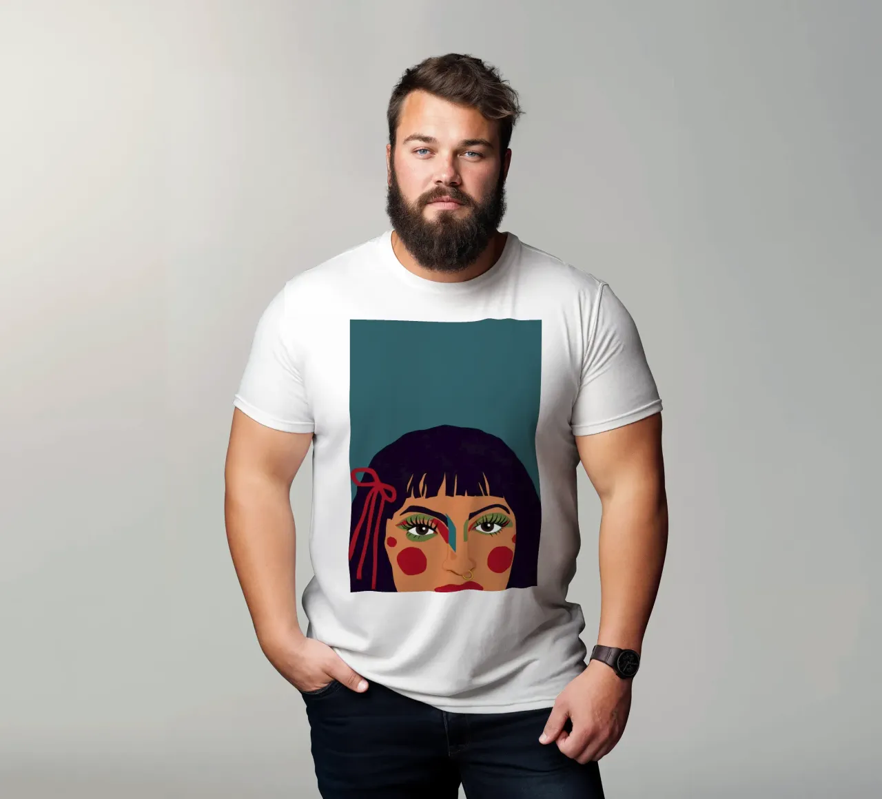 Nastri con occhio di smeraldo t-shirt da Rain Balance