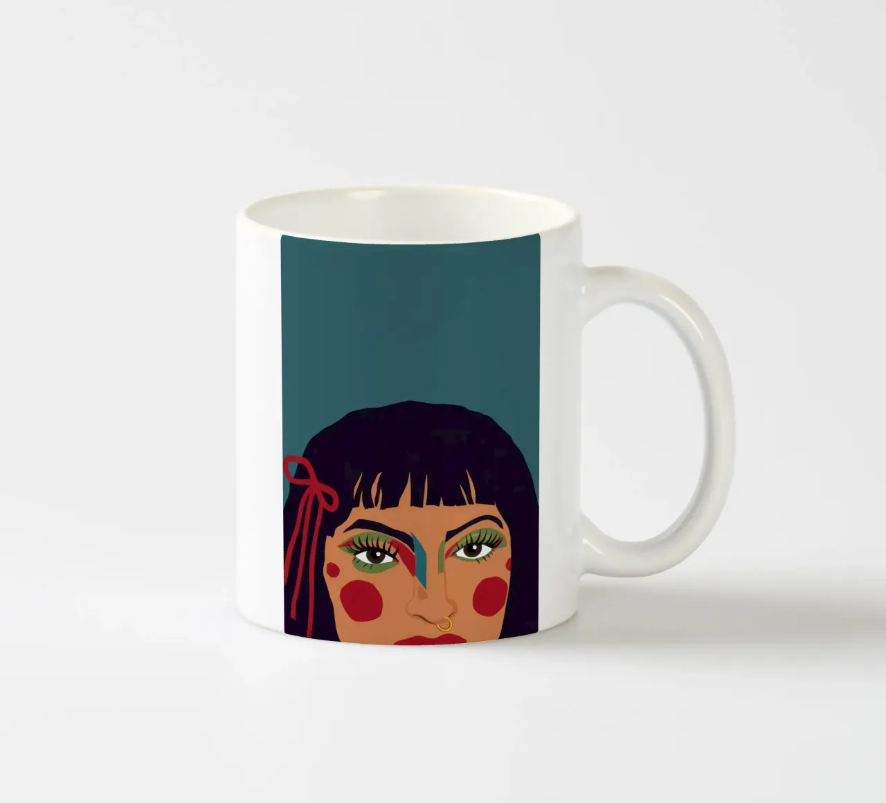 Nastri con occhio di smeraldo tazza in ceramica da Rain Balance