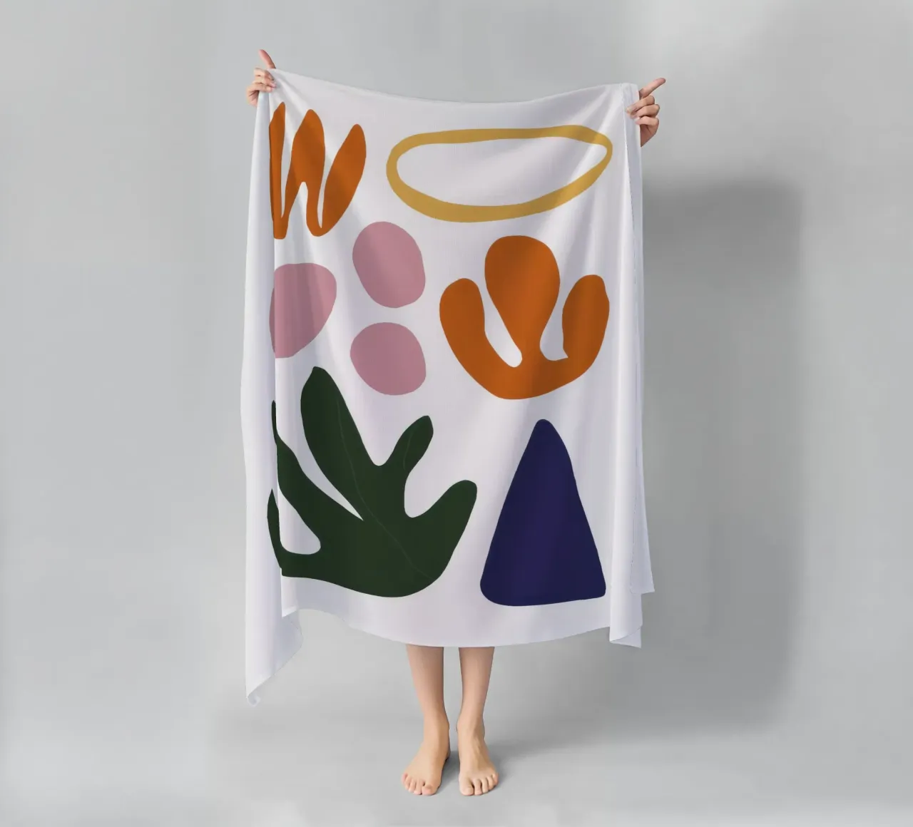 Drijvende vorm studie strandhanddoek van Reds Jays