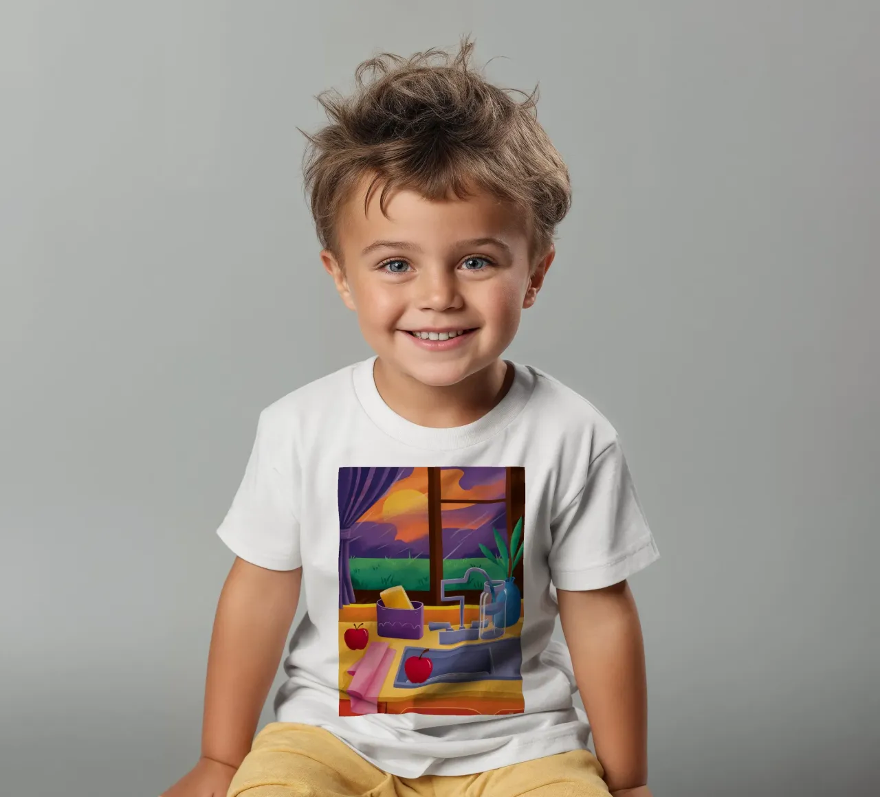 Crepuscolo in cucina Stillness t-shirt bambini da Monuments Fire