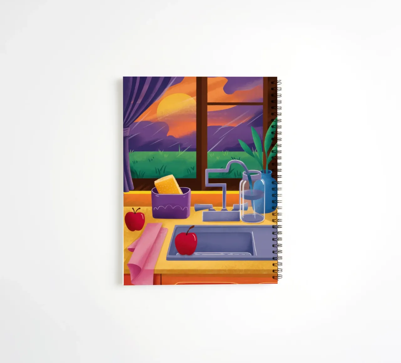 Twilight Kitchen Stillness spiral notebook by Monuments Fire