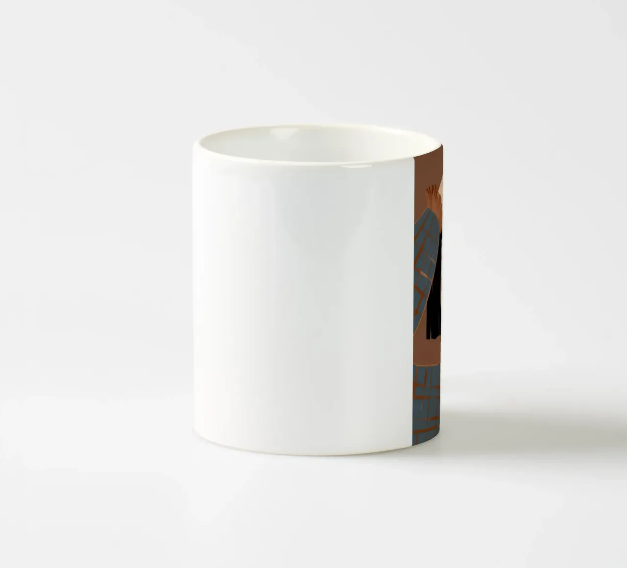 Contemplazione delle guance cremisi tazza in ceramica da Rain Balance