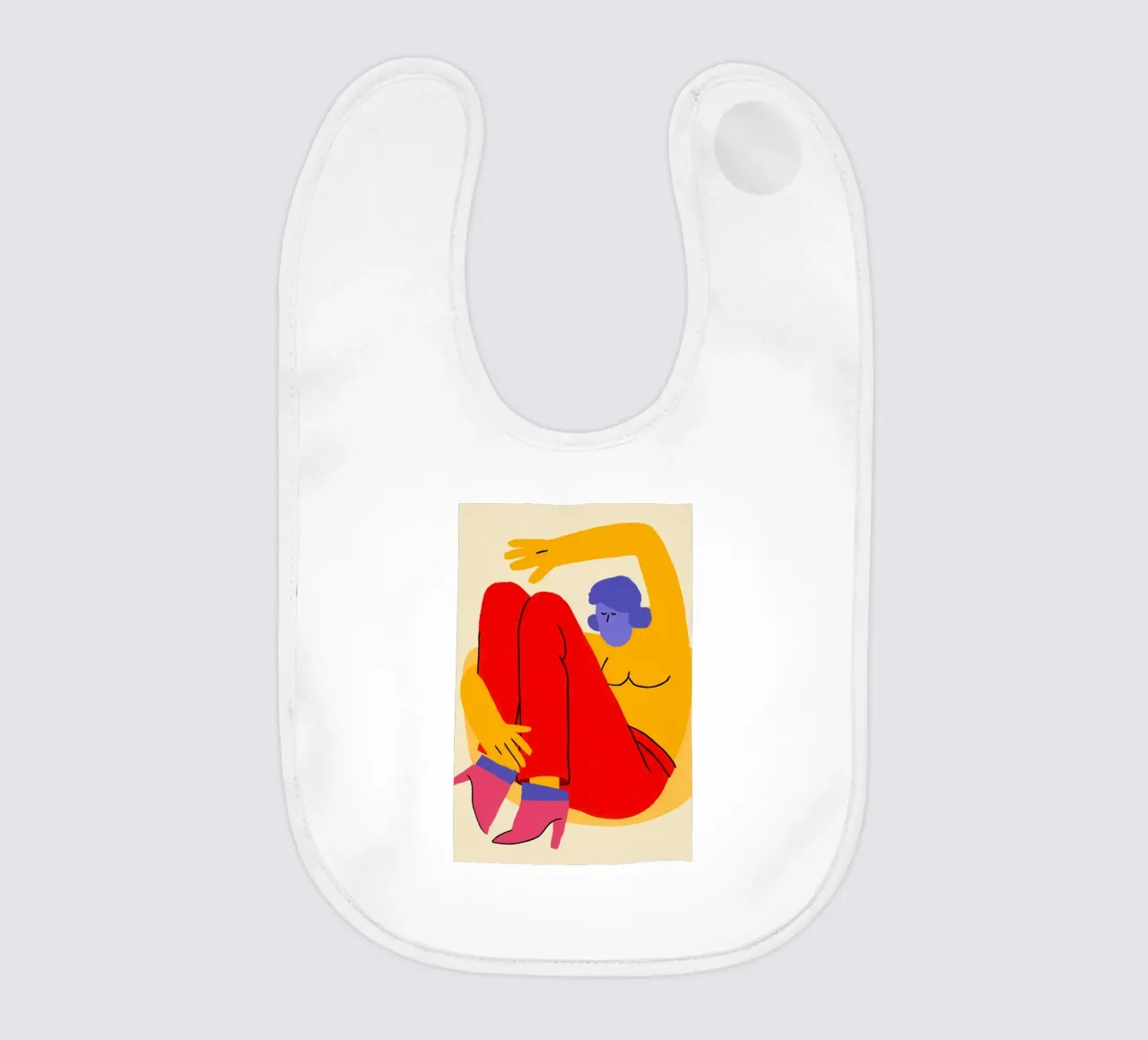 Abstract Body Electric baby bib by Mythy Brush