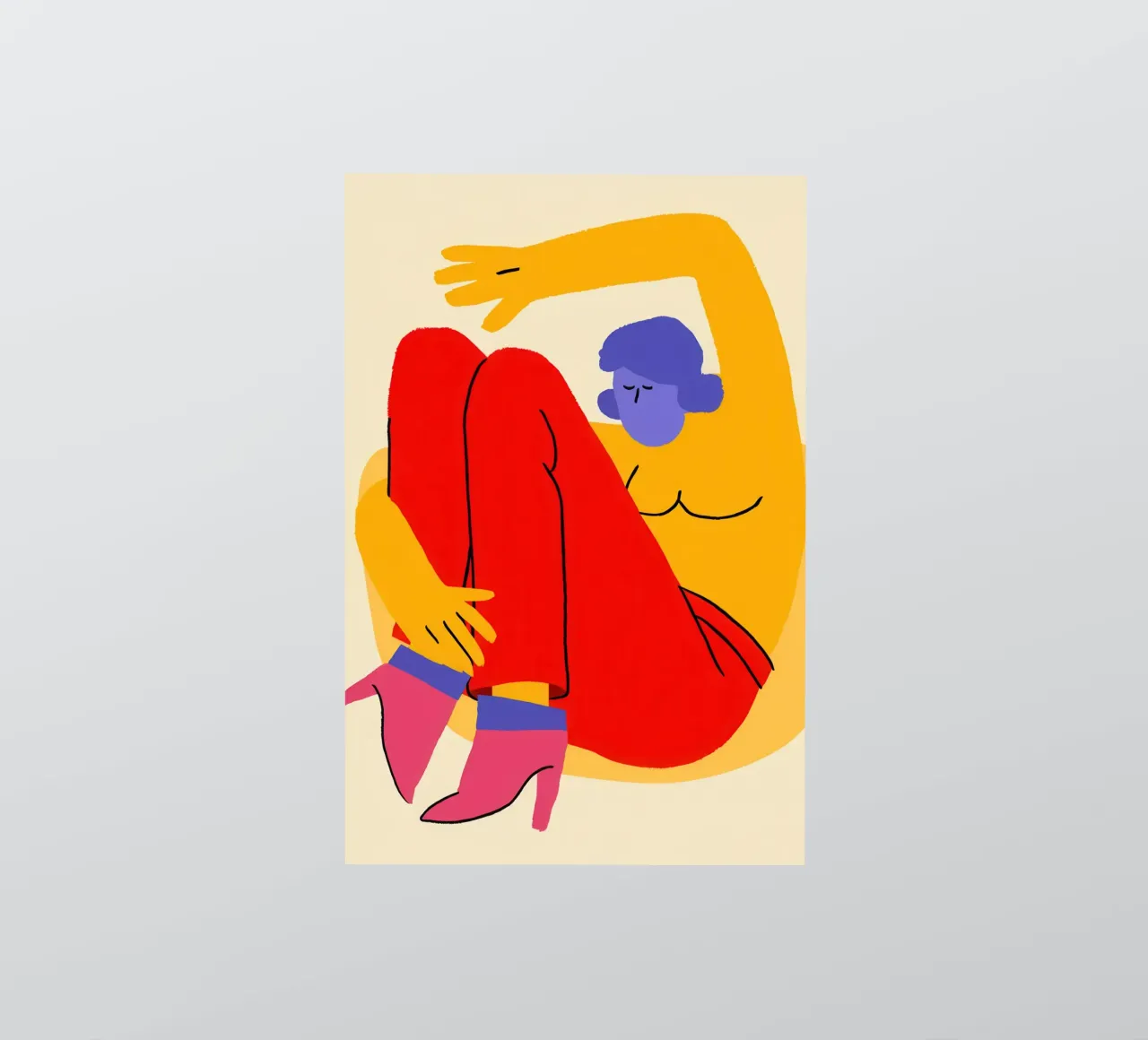 Abstract Body Electric sticker by Mythy Brush