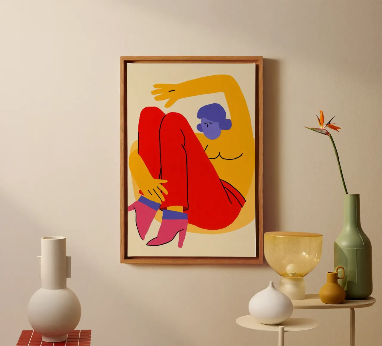 Abstract Body Electric canvas by Mythy Brush