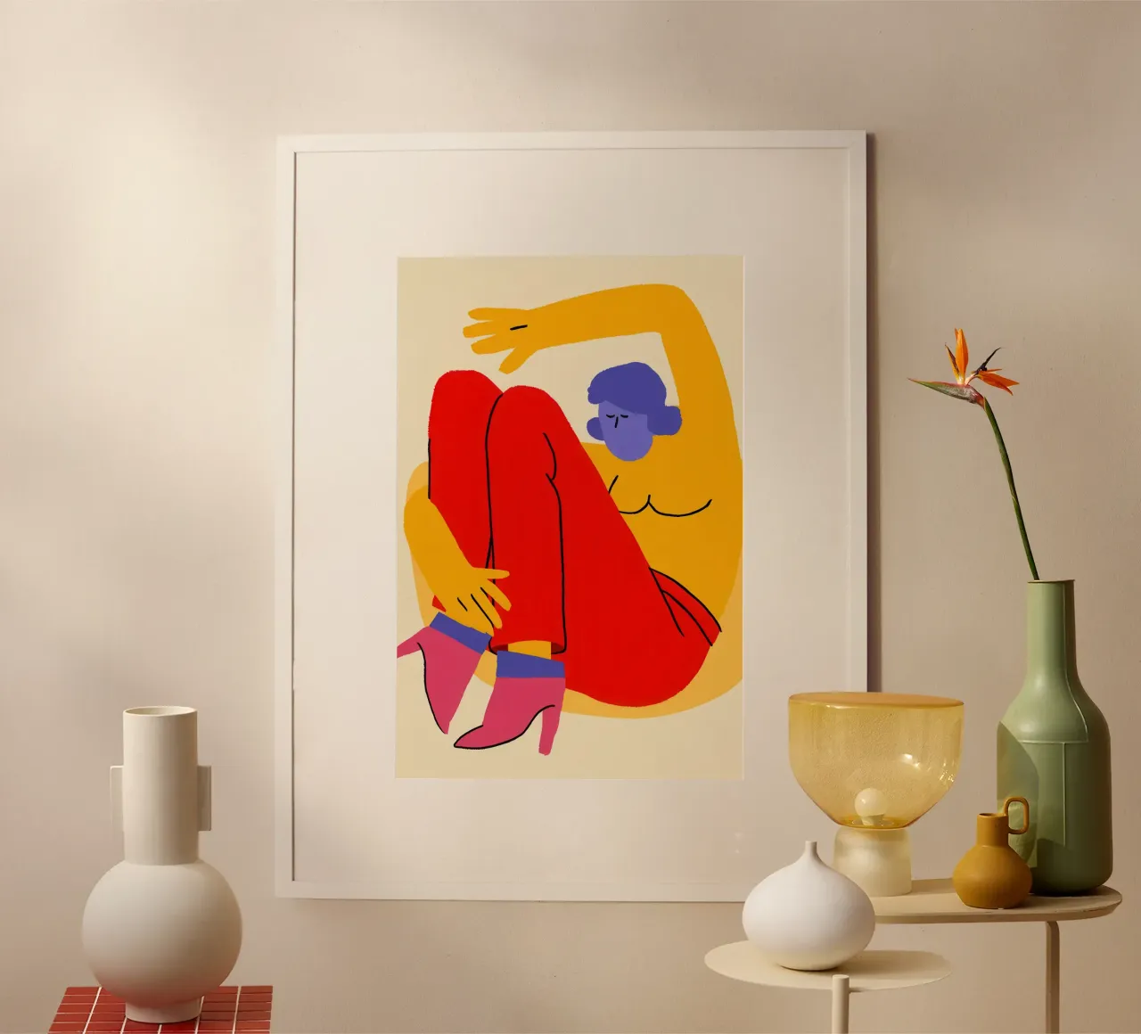 Abstract Lichaam Elektrisch poster van Mythy Brush