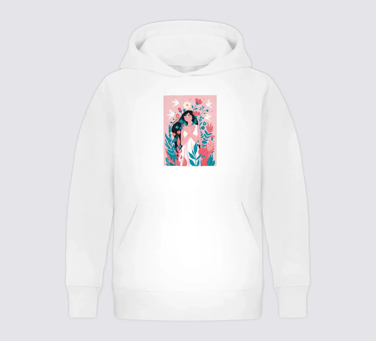 Avvolto nei fiori felpa bambino con cappuccio da Ink Pulse