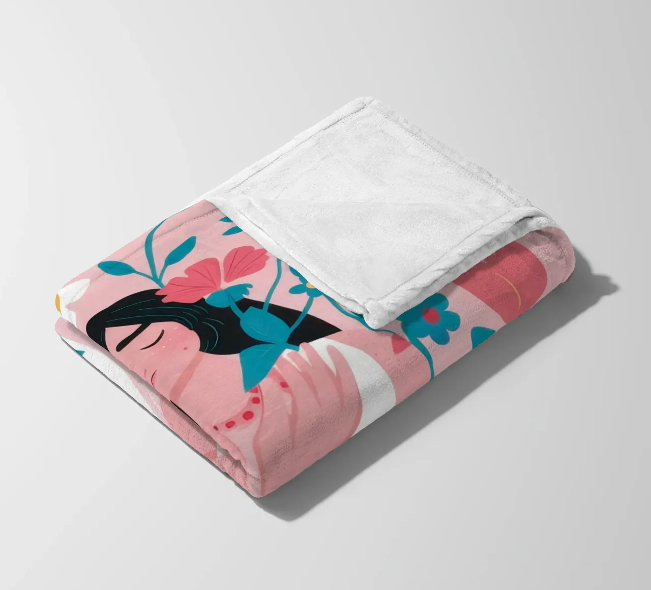 Avvolto nei fiori coperta in pile da Ink Pulse