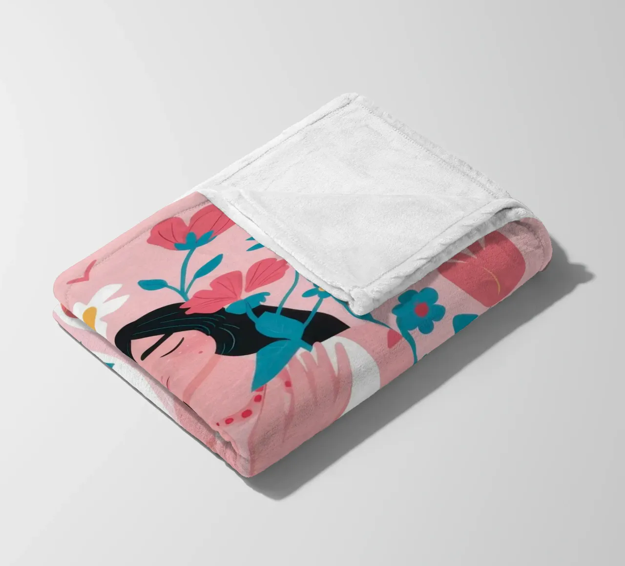Avvolto nei fiori coperta in pile da Ink Pulse