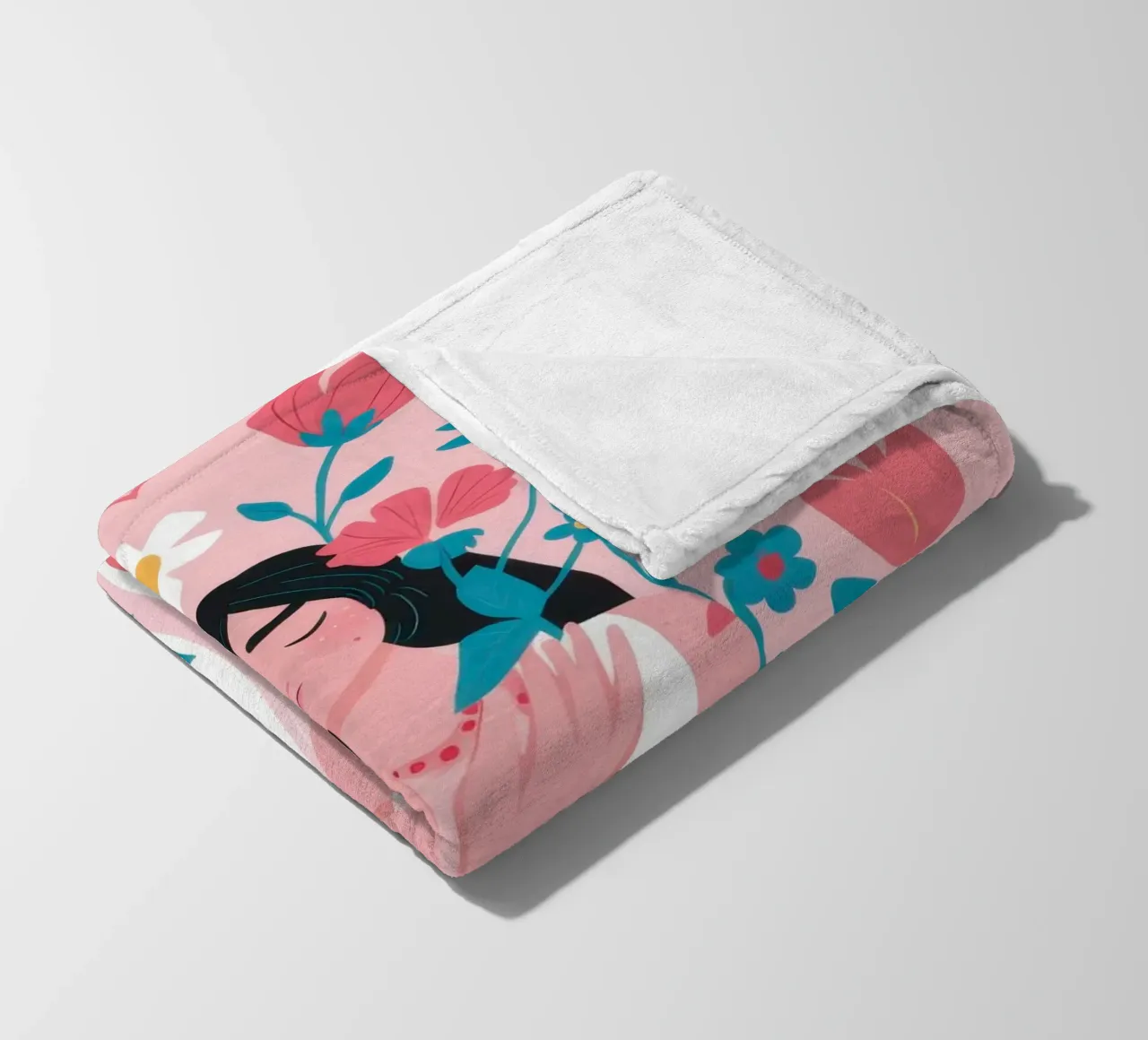 Avvolto nei fiori coperta in pile da Ink Pulse