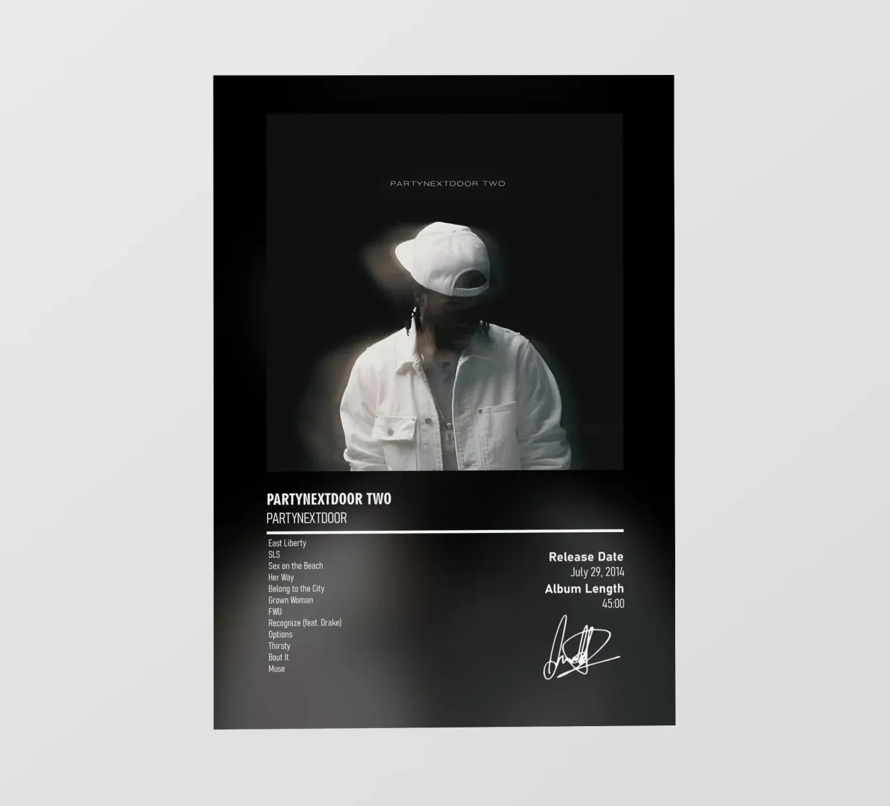 PARTYNEXTDOOR Two telo in pvc da DGUnder