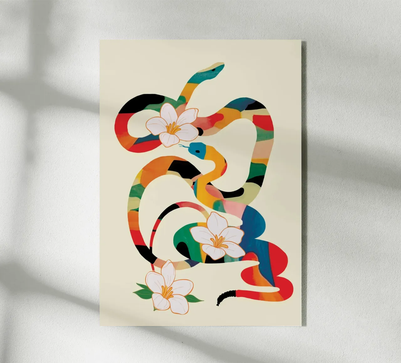 Abstract Snakes in the Flowers plexiglass da cityart