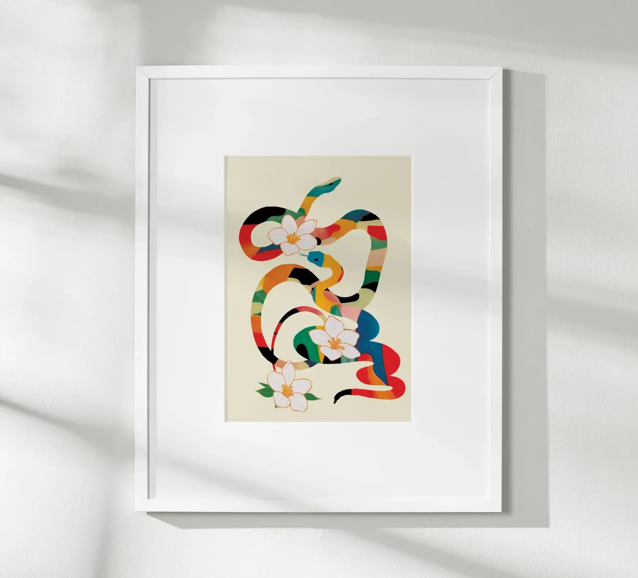 Abstract Snakes in the Flowers poster da cityart