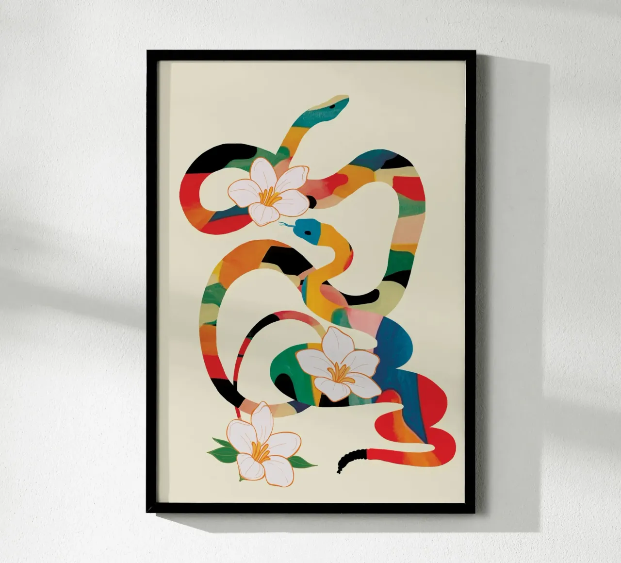Abstract Snakes in the Flowers poster da cityart