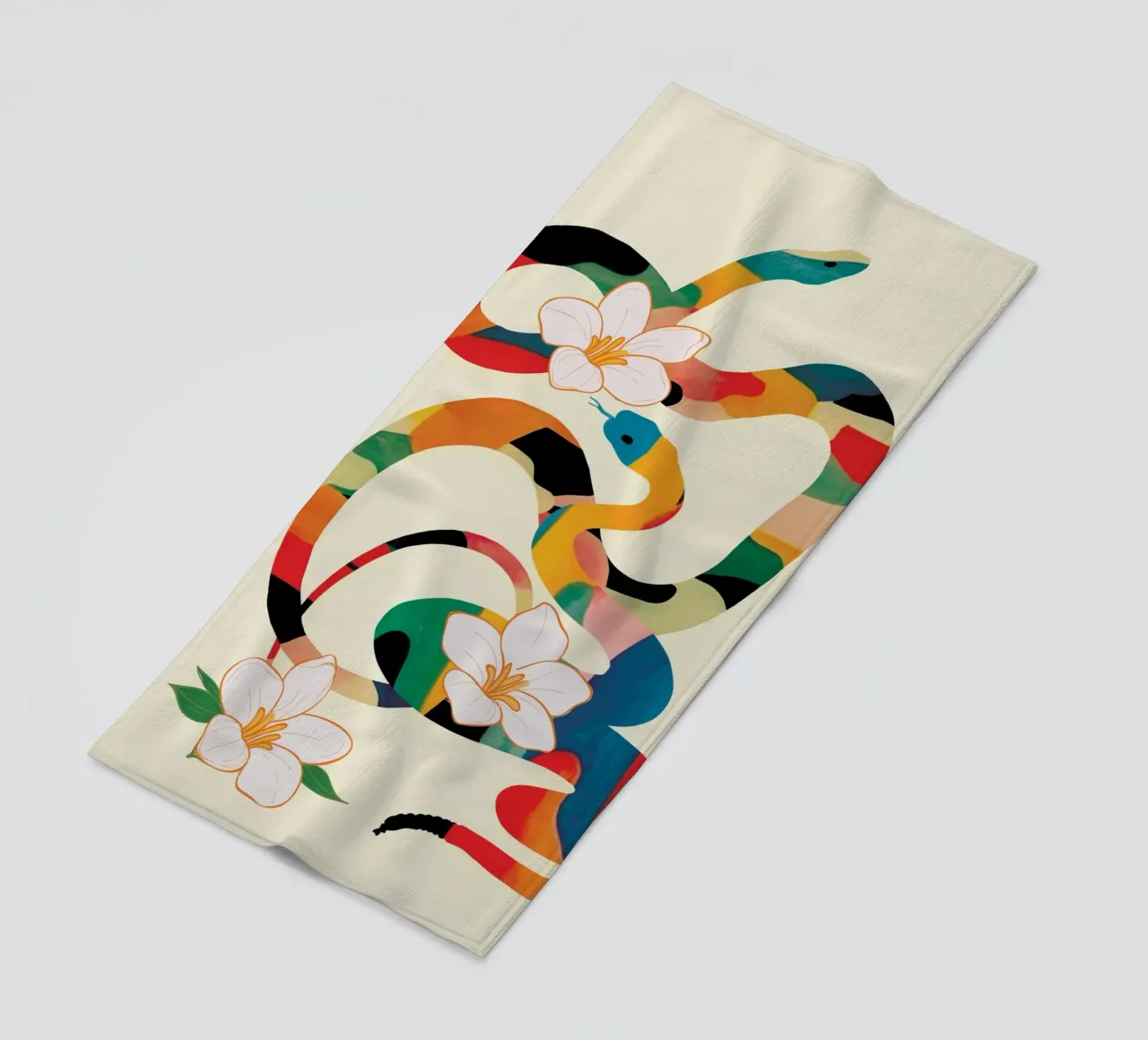 Abstract Snakes in the Flowers telo mare da cityart