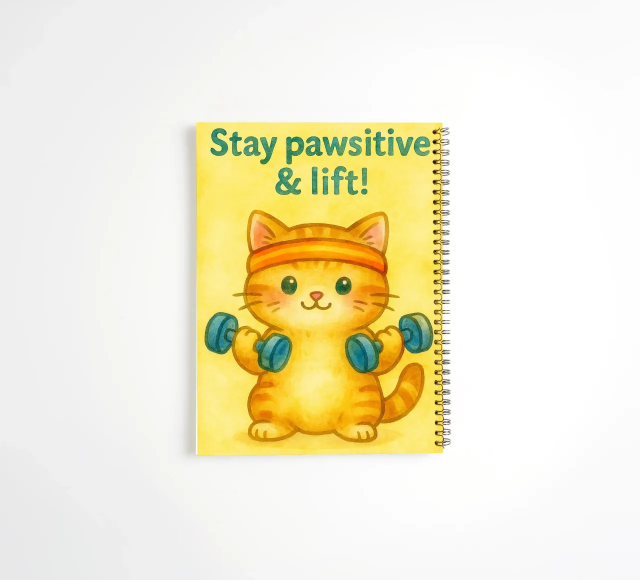 gatto divertente rimanere pawsitive diario ad anelli da Mirage