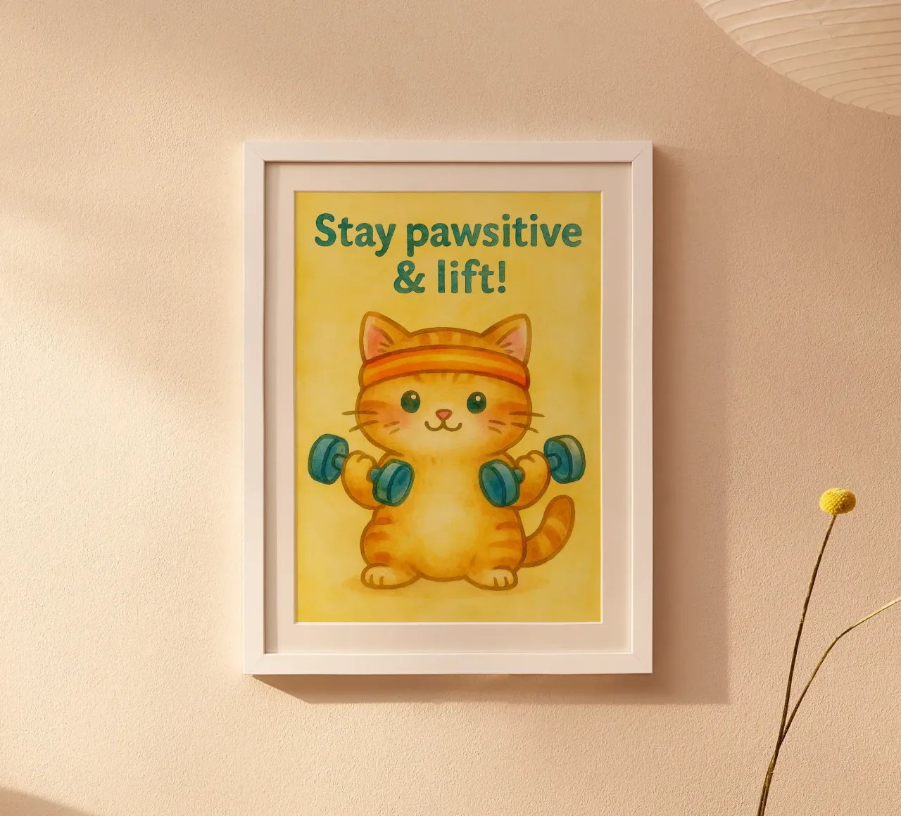 funny cat stay pawsitive hahnemühle de Mirage