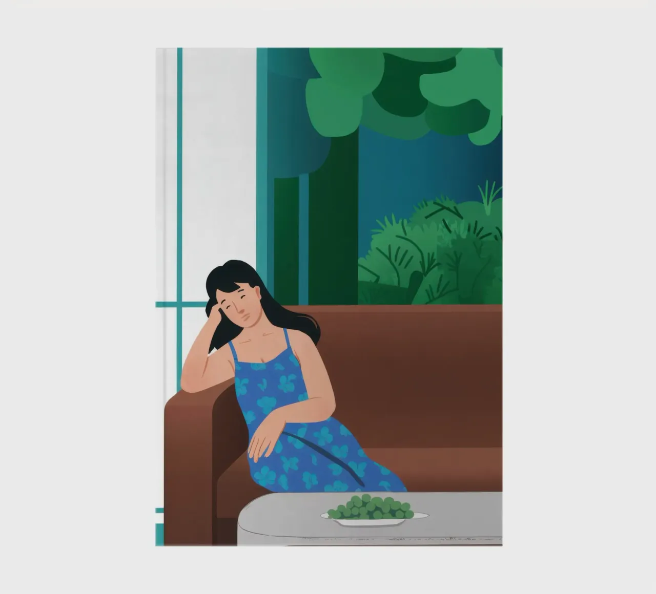 Pensive on the Couch notebook by Ink Pulse