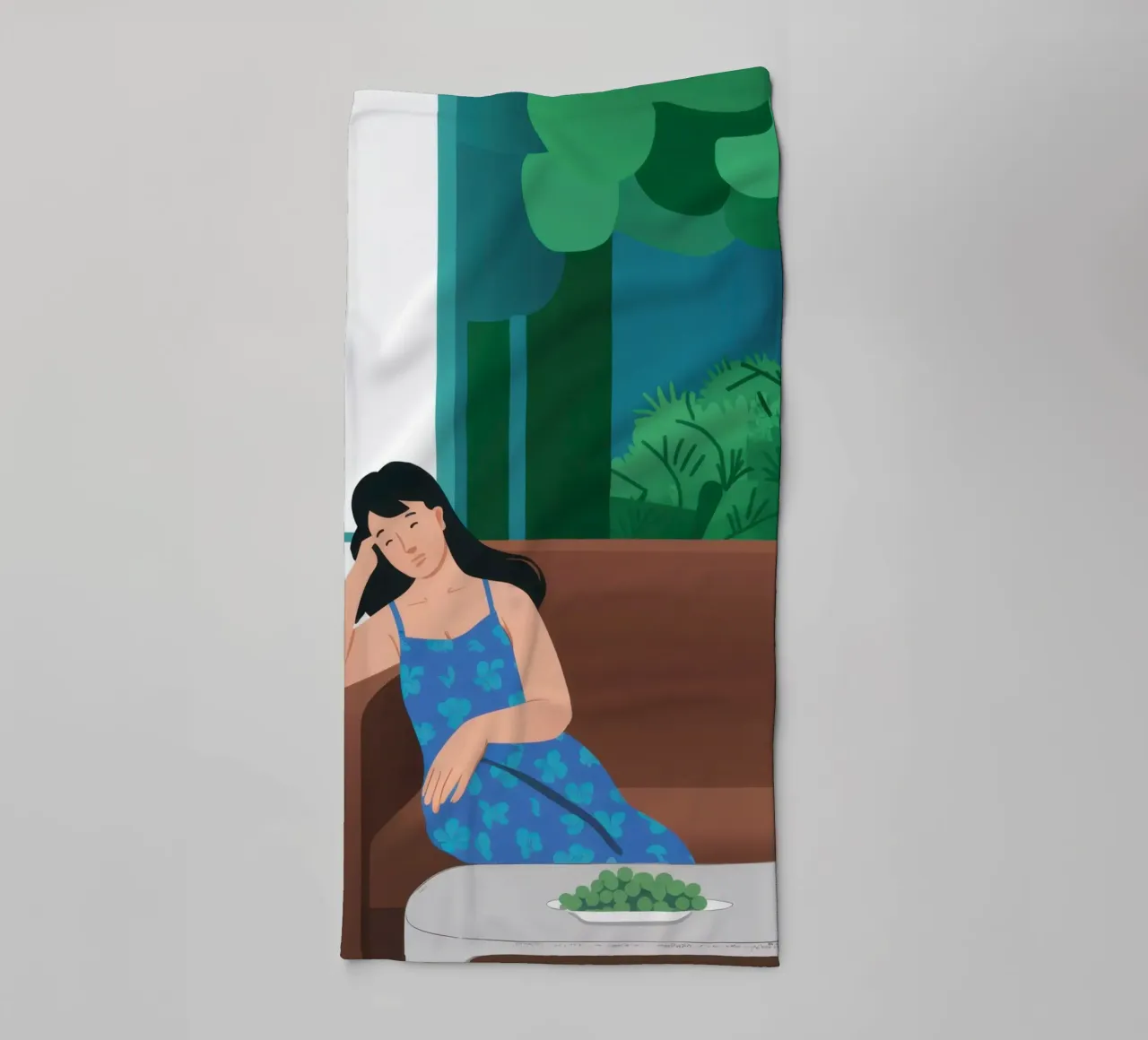 Pensif sur le canapé serviette de bain de Ink Pulse