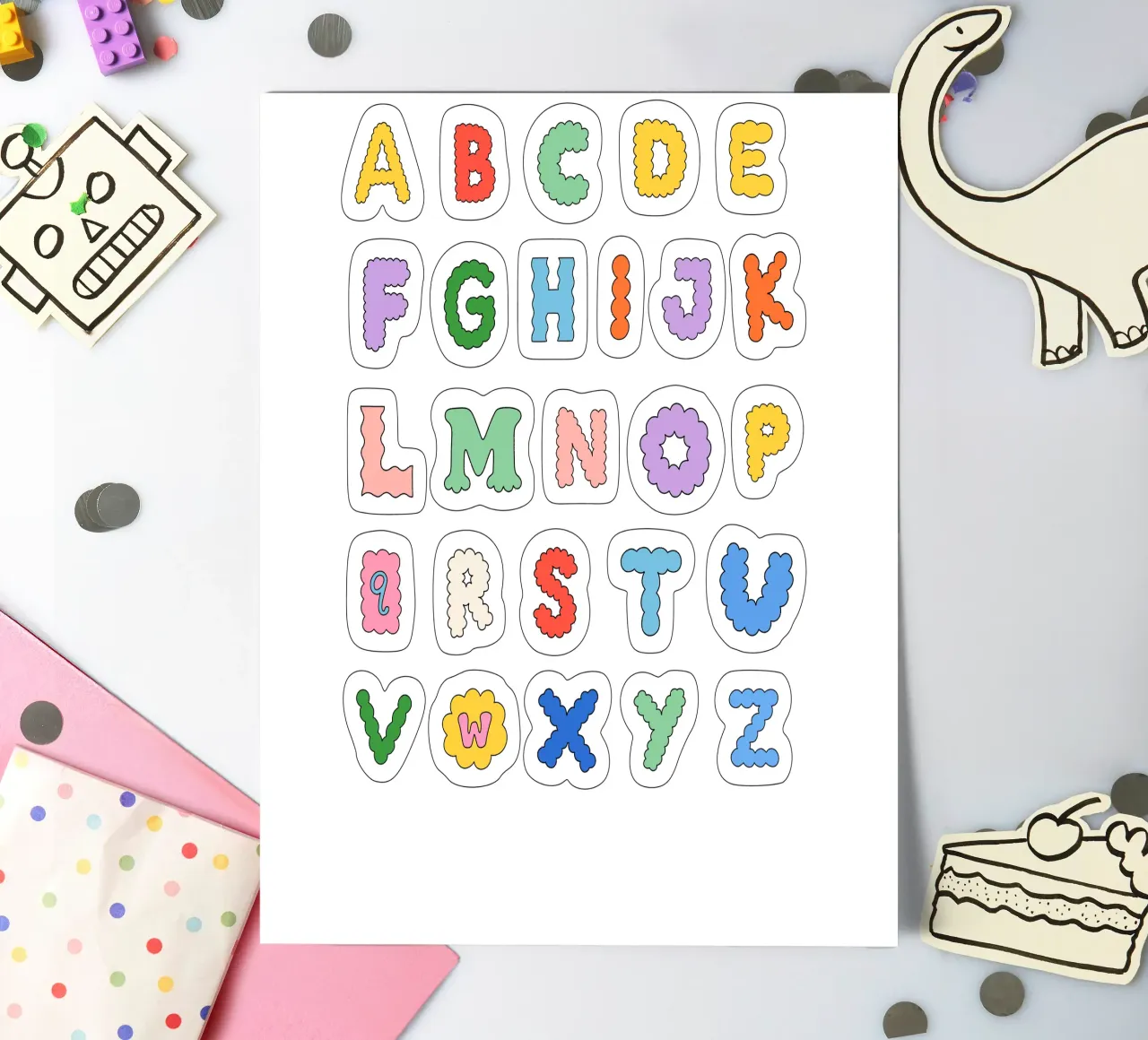 ABC sticker sheet by Sticker King