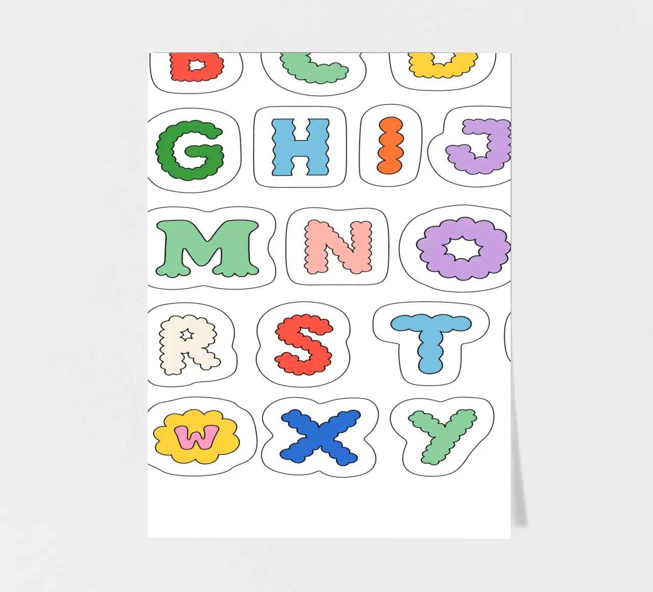 ABC sticker sheet by Sticker King