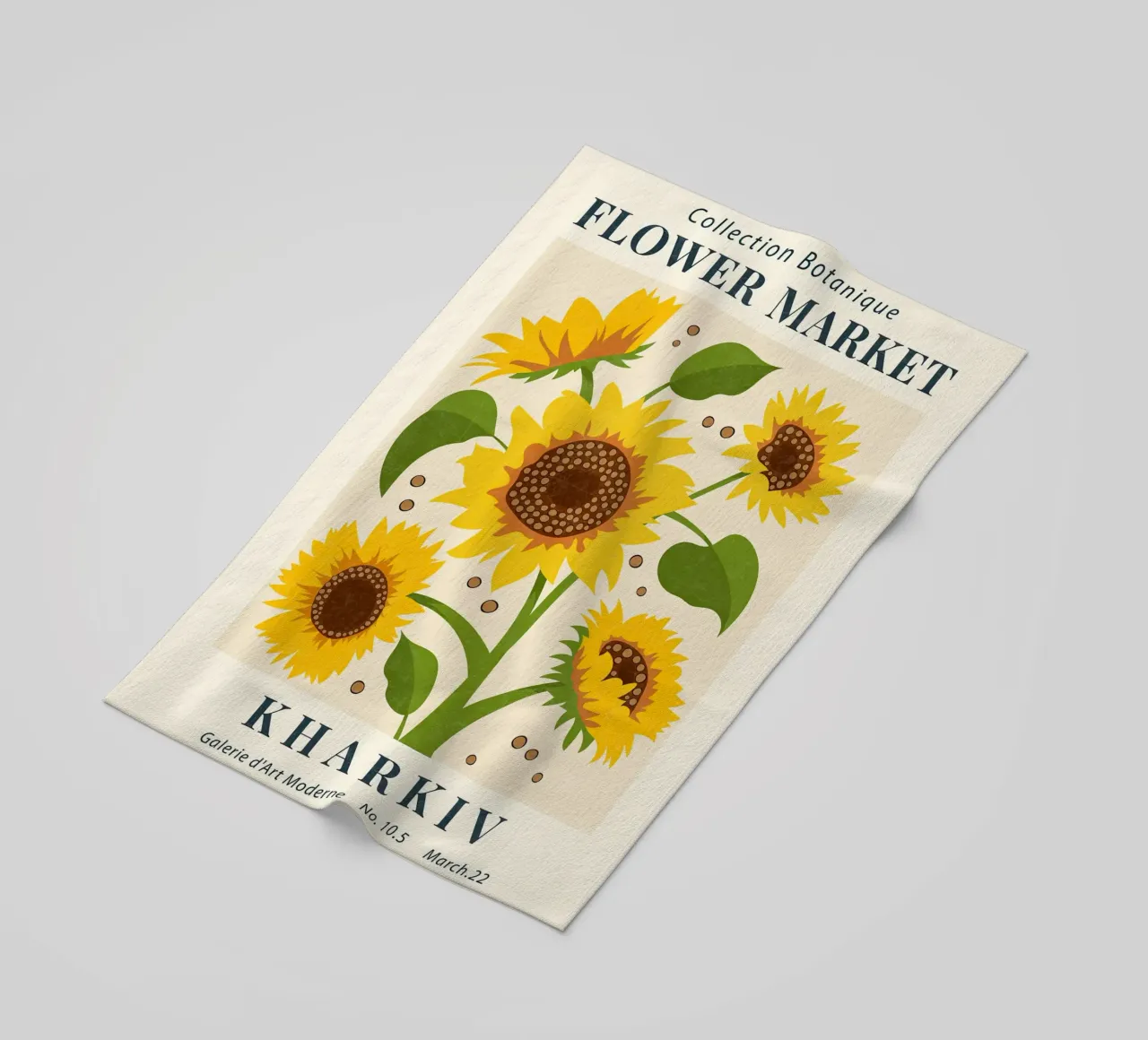Mercato dei fiori di Charkiv Girasole telo mare da TekleDawit